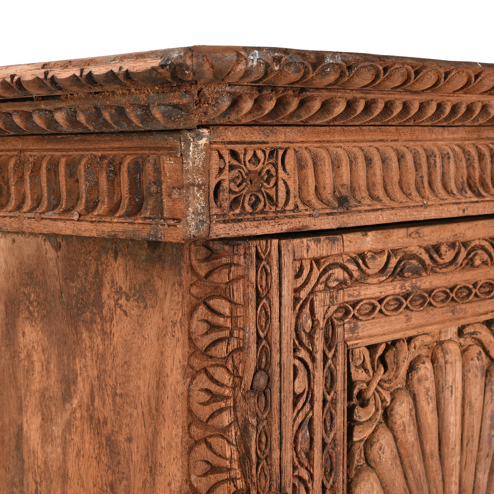 Carved Almirah Cabinet With Sunburst Panels - 19th Centruy - Image 12
