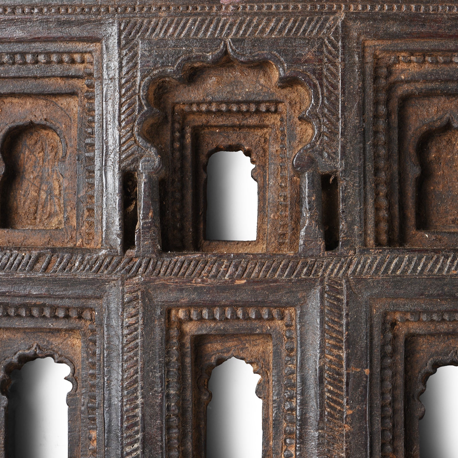 Carved Teak Votive Panel From Andra Pradesh - Early 20thC - Image 2
