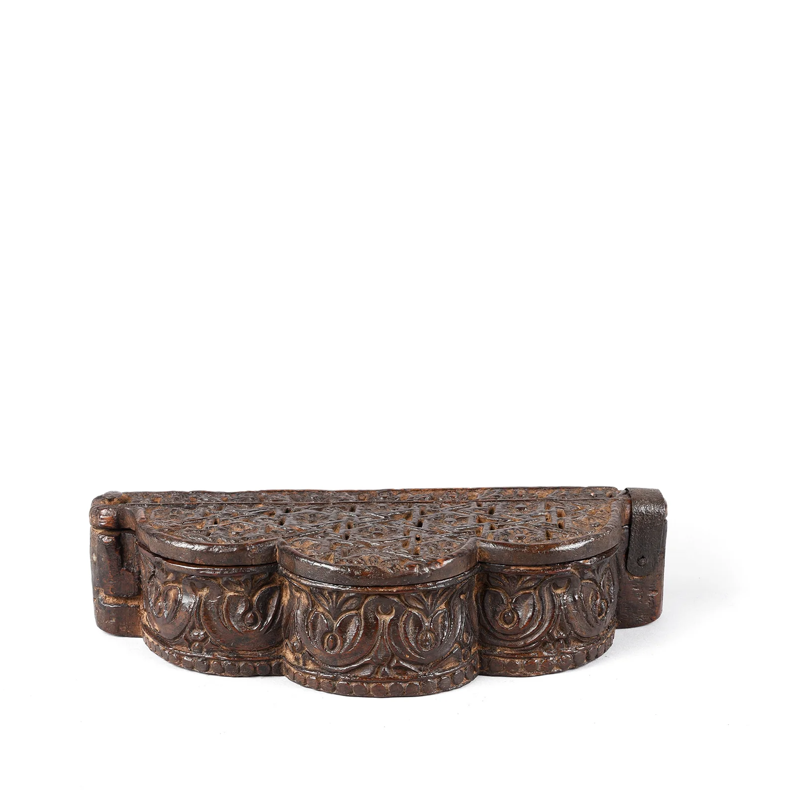 Carved Teak Balance Box From Rajasthan - 19th Century