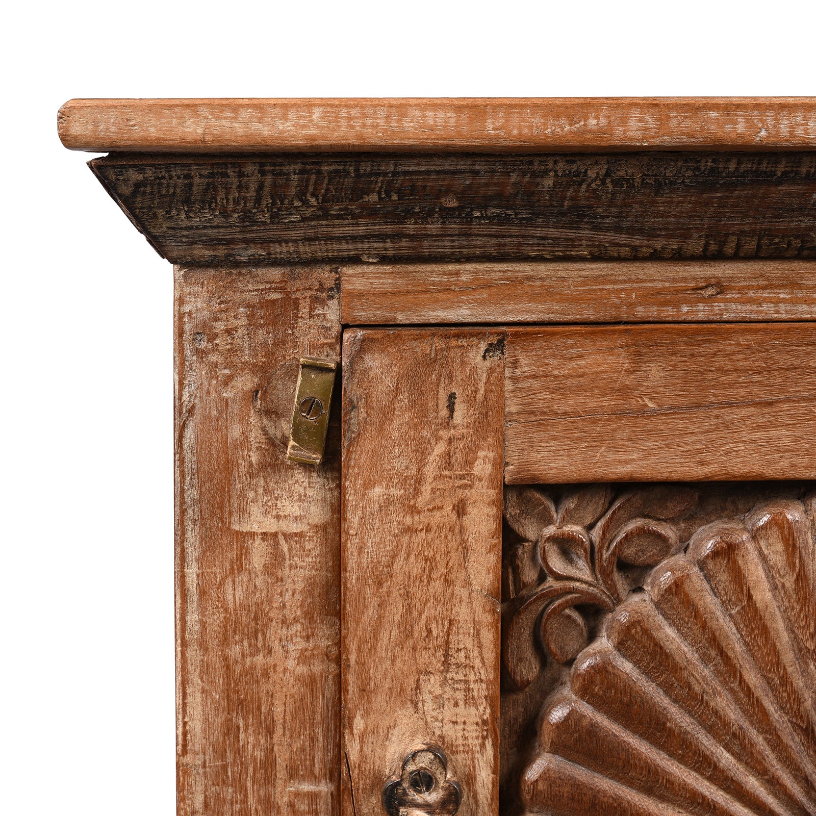 Bedside Cabinet Made From Reclaimed Carved Teak - Image 2