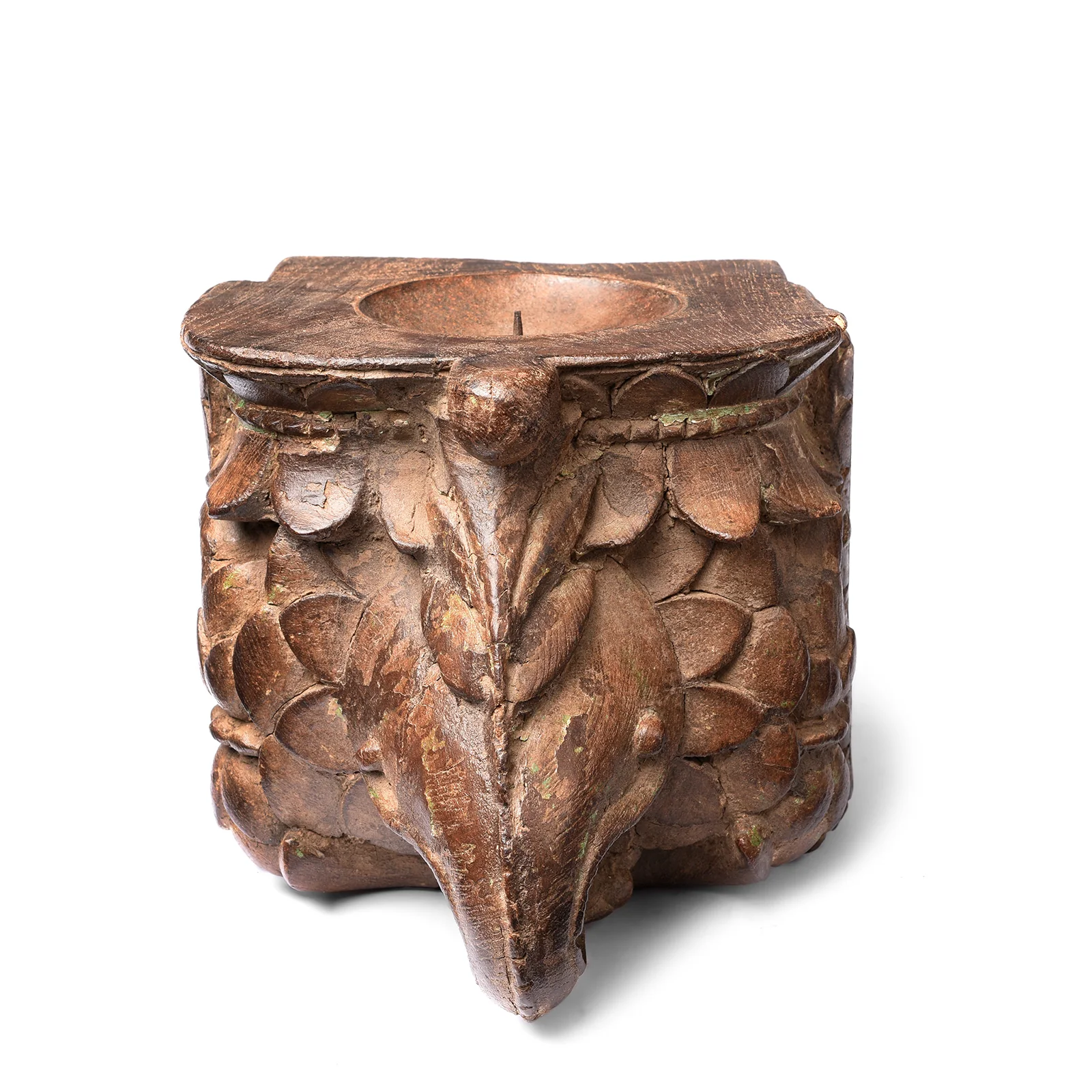 Carved Teak Candle Stand - 19th Century - Image 2