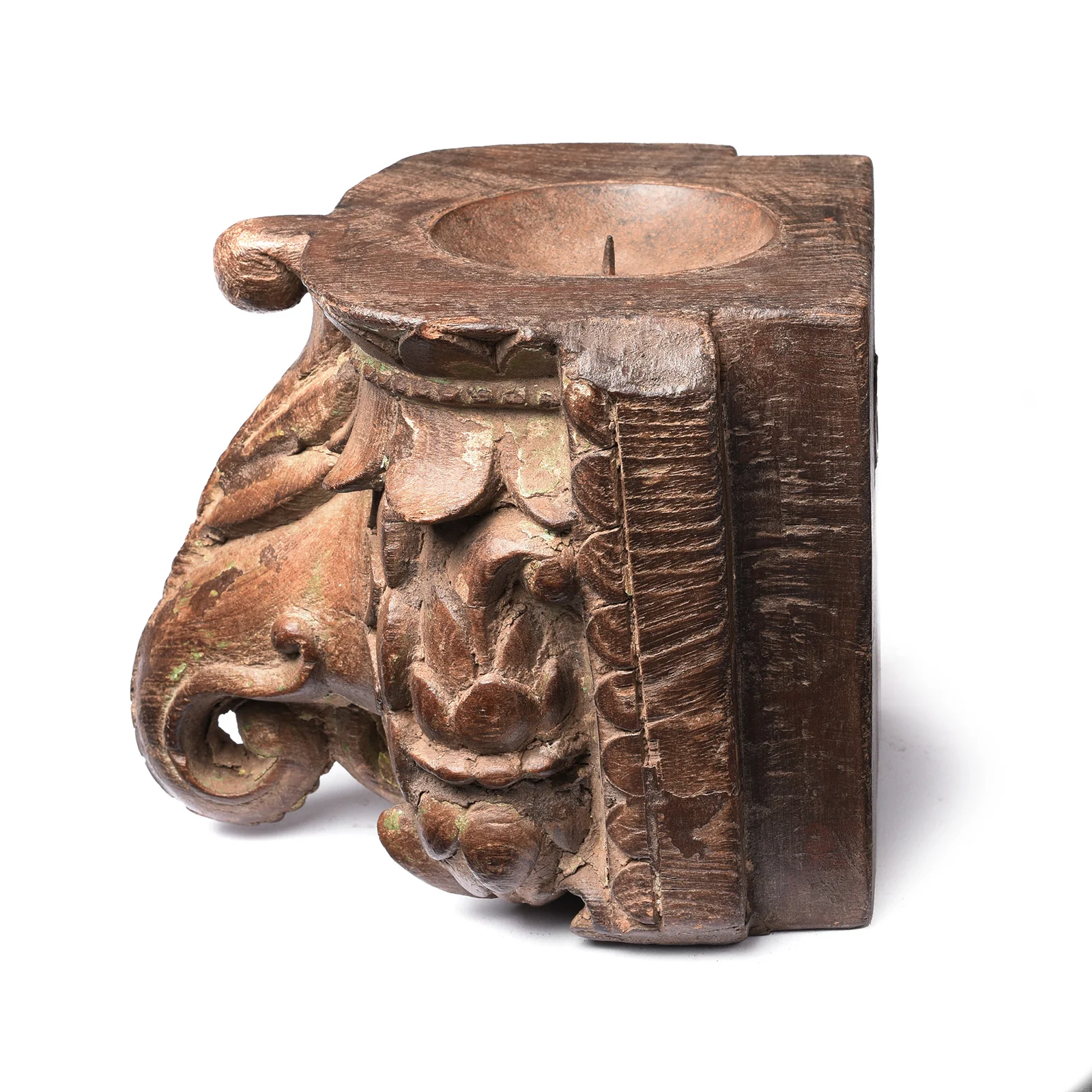 Carved Teak Candle Stand - 19th Century - Image 4