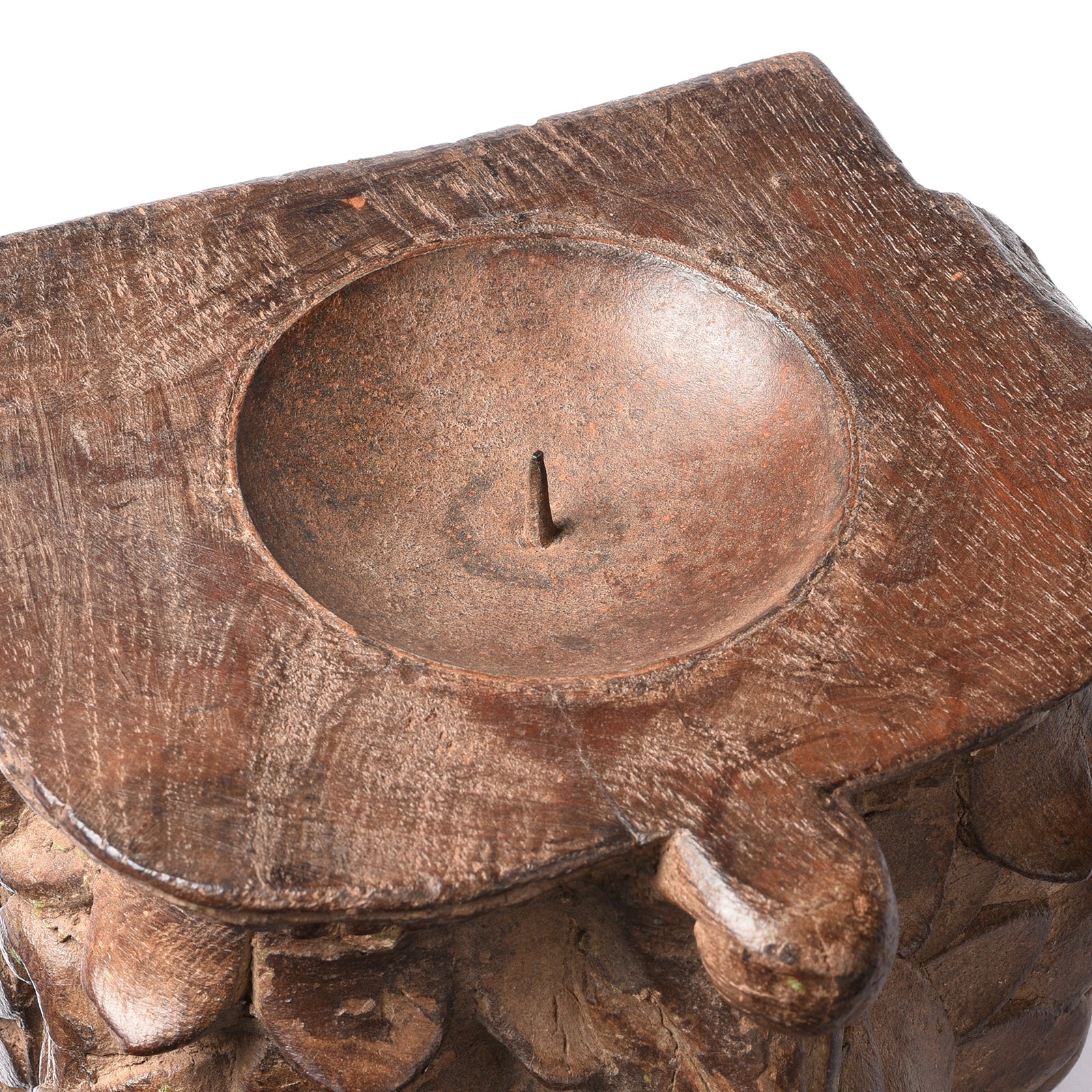 Carved Teak Candle Stand - 19th Century - Image 5
