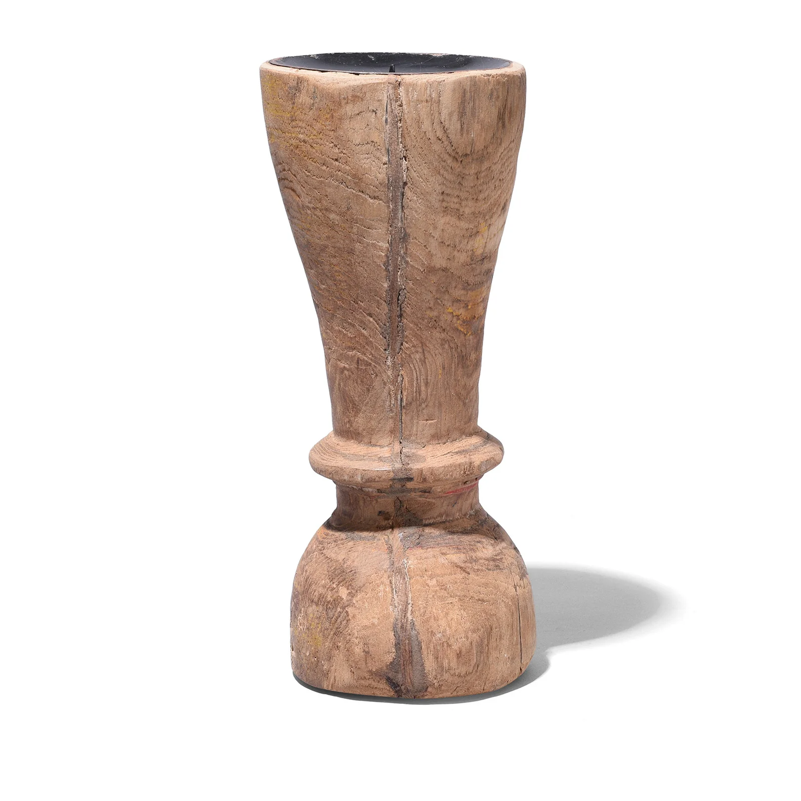 Carved Teak Candlestick Made From An Old Takhat Leg - Image 3