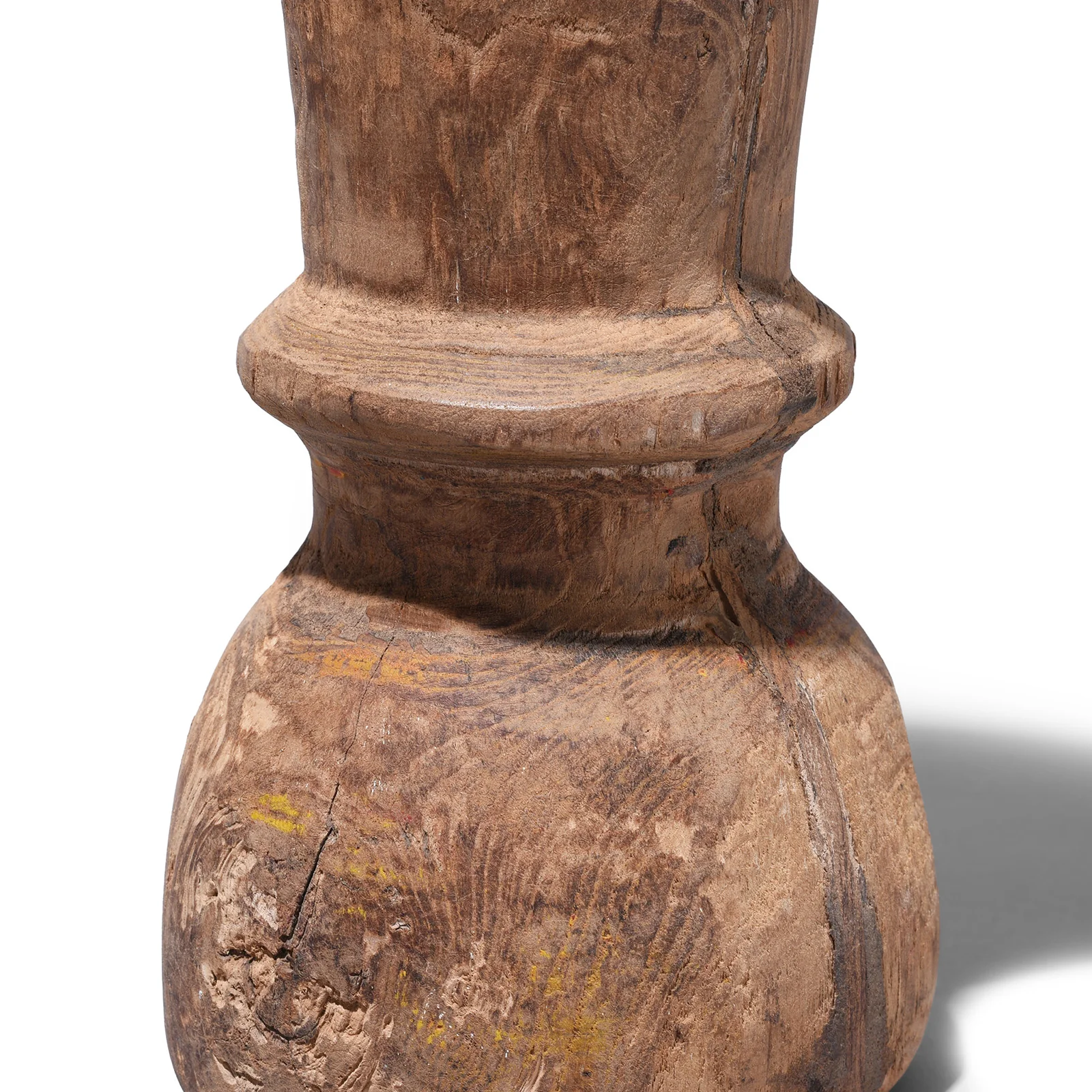 Carved Teak Candlestick Made From An Old Takhat Leg - Image 5