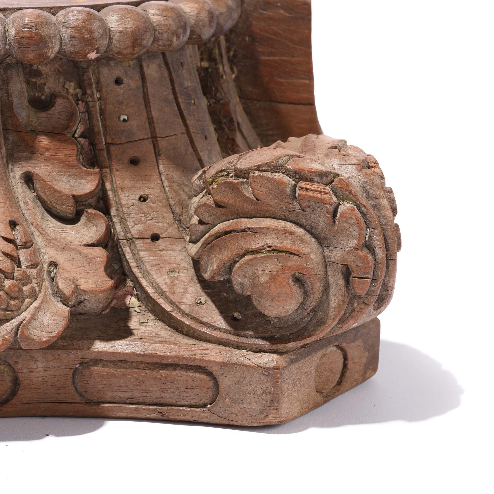 Carved Teak Capitols From Gujarat Various Colours - Late 19thC - Image 8
