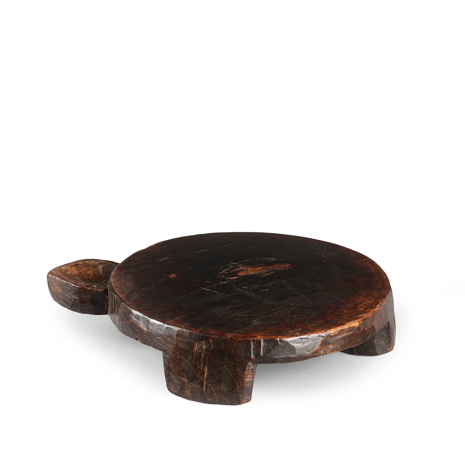 Carved Teak Chapati Board From Banswara Region - 19th Century - Image 3