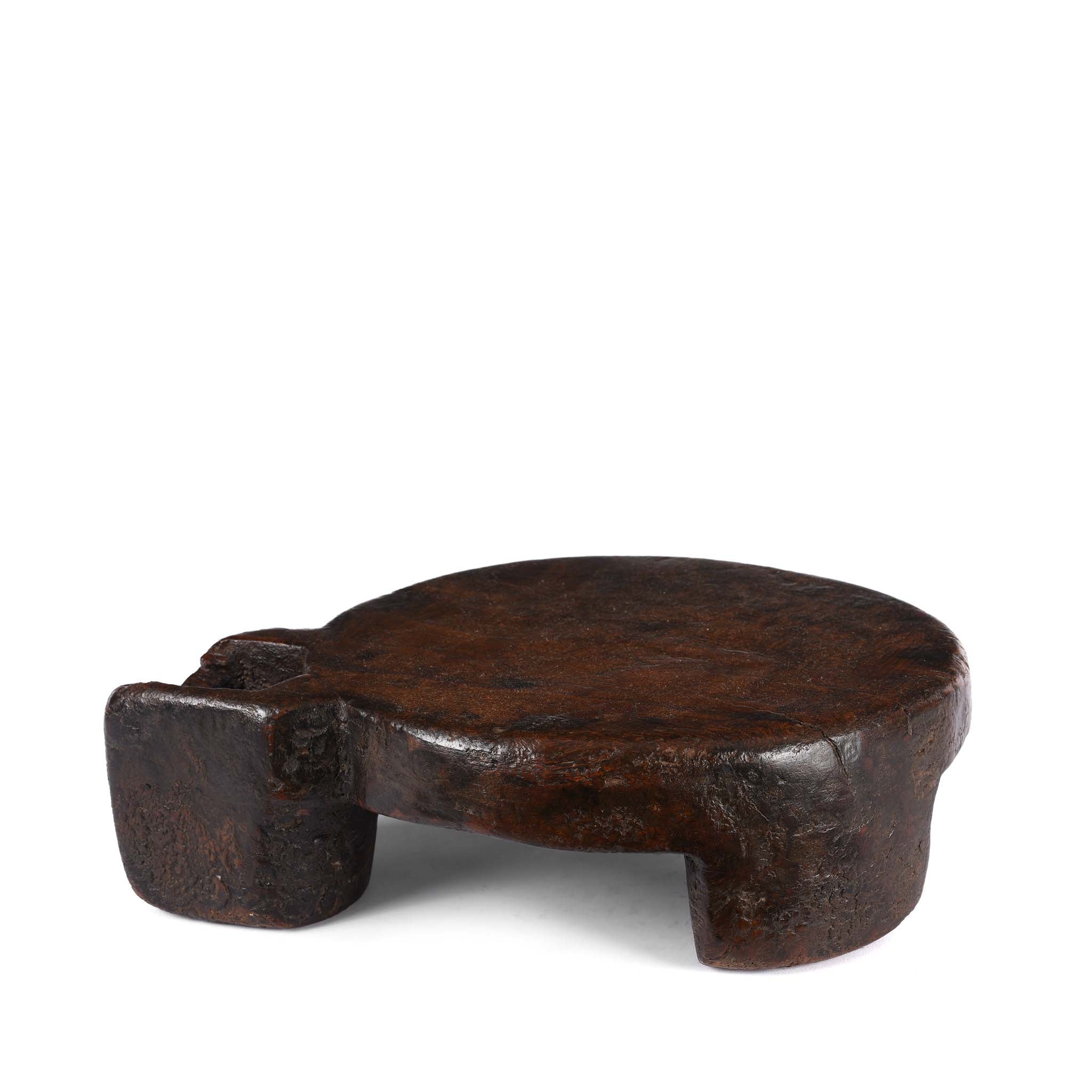 Old Indian Chapatti Board From Banswara Tribal Area - 19Thc - Image 2