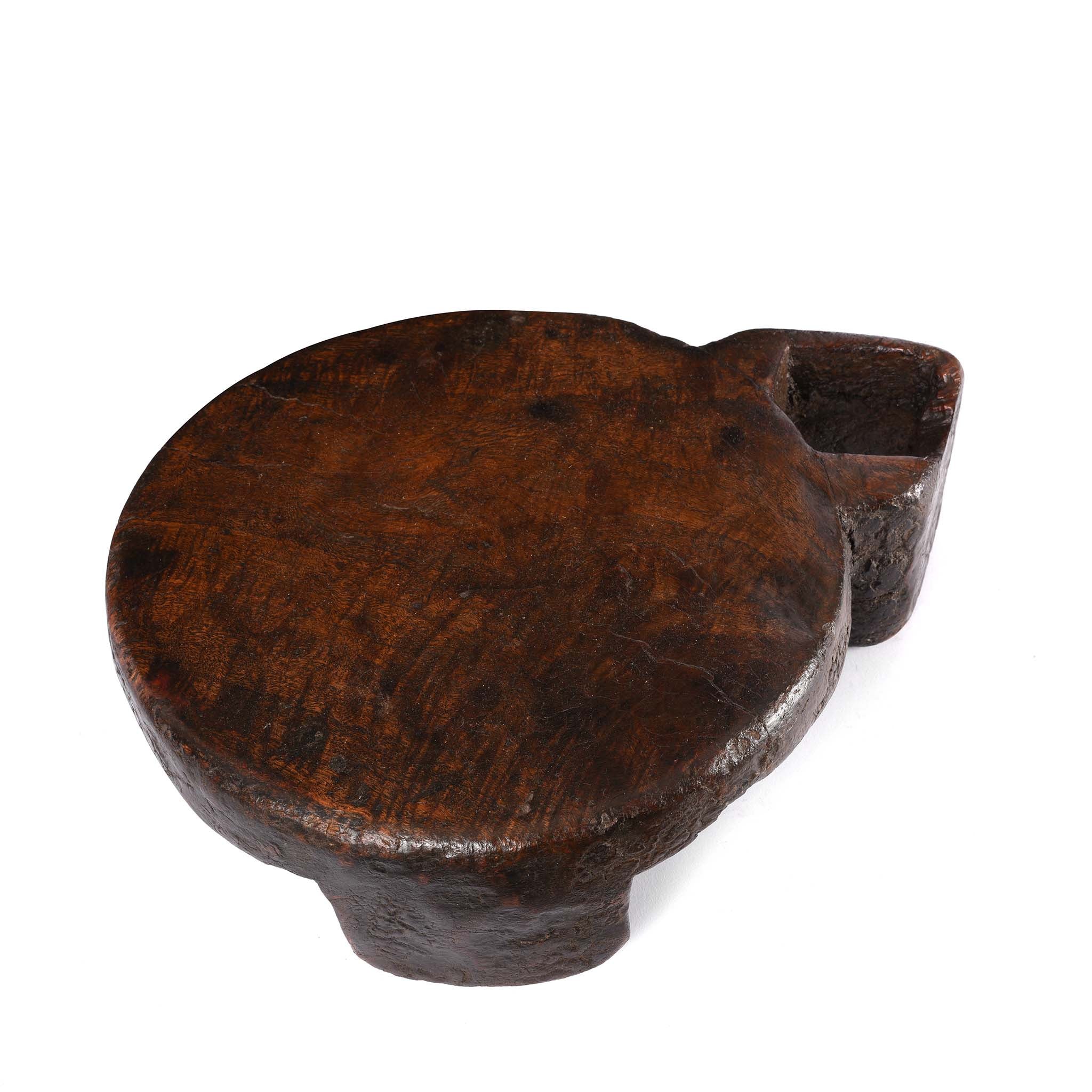Old Indian Chapatti Board From Banswara Tribal Area - 19Thc - Image 3
