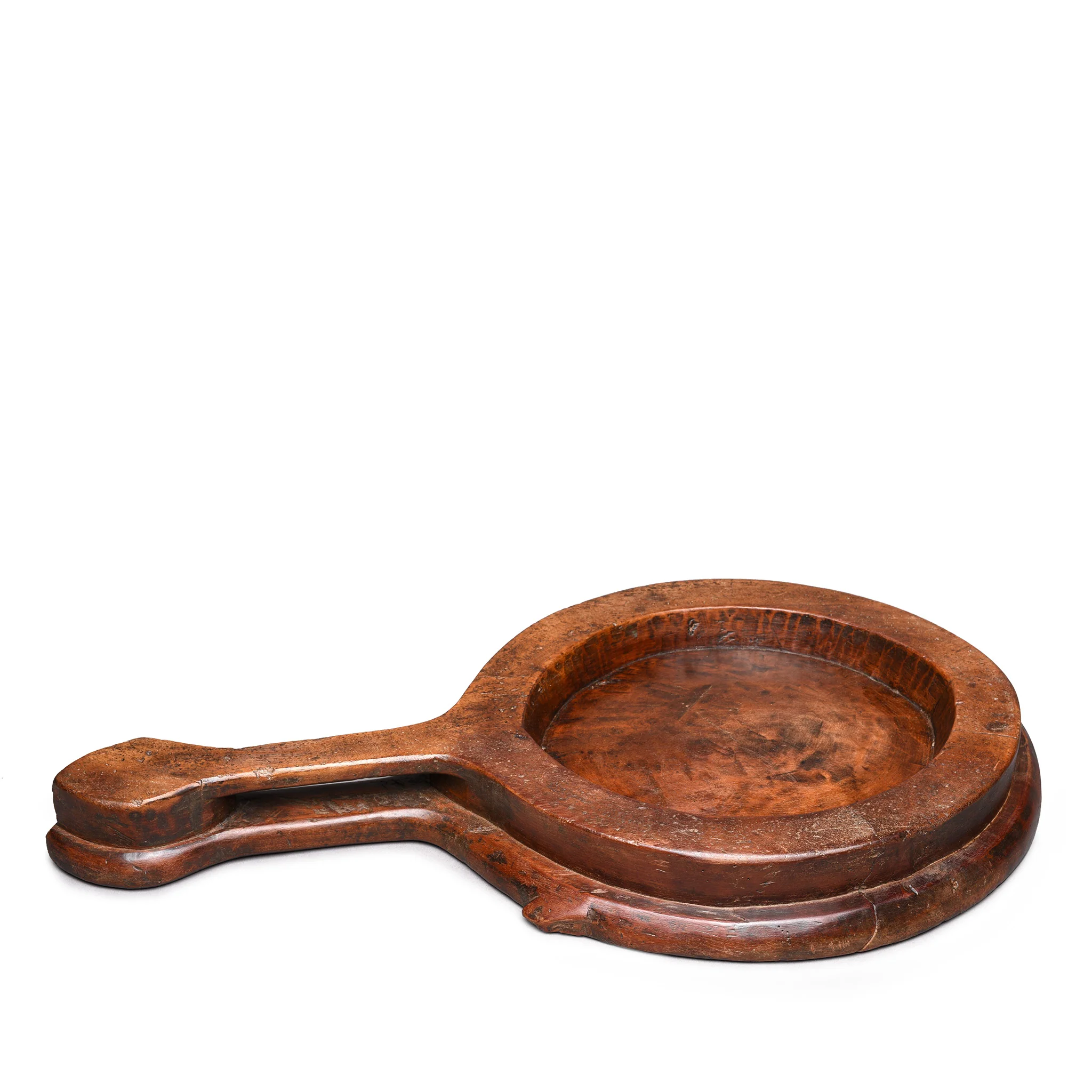 Carved Teak Chapatti Board From Banswara Tribal Region - Ca 1920