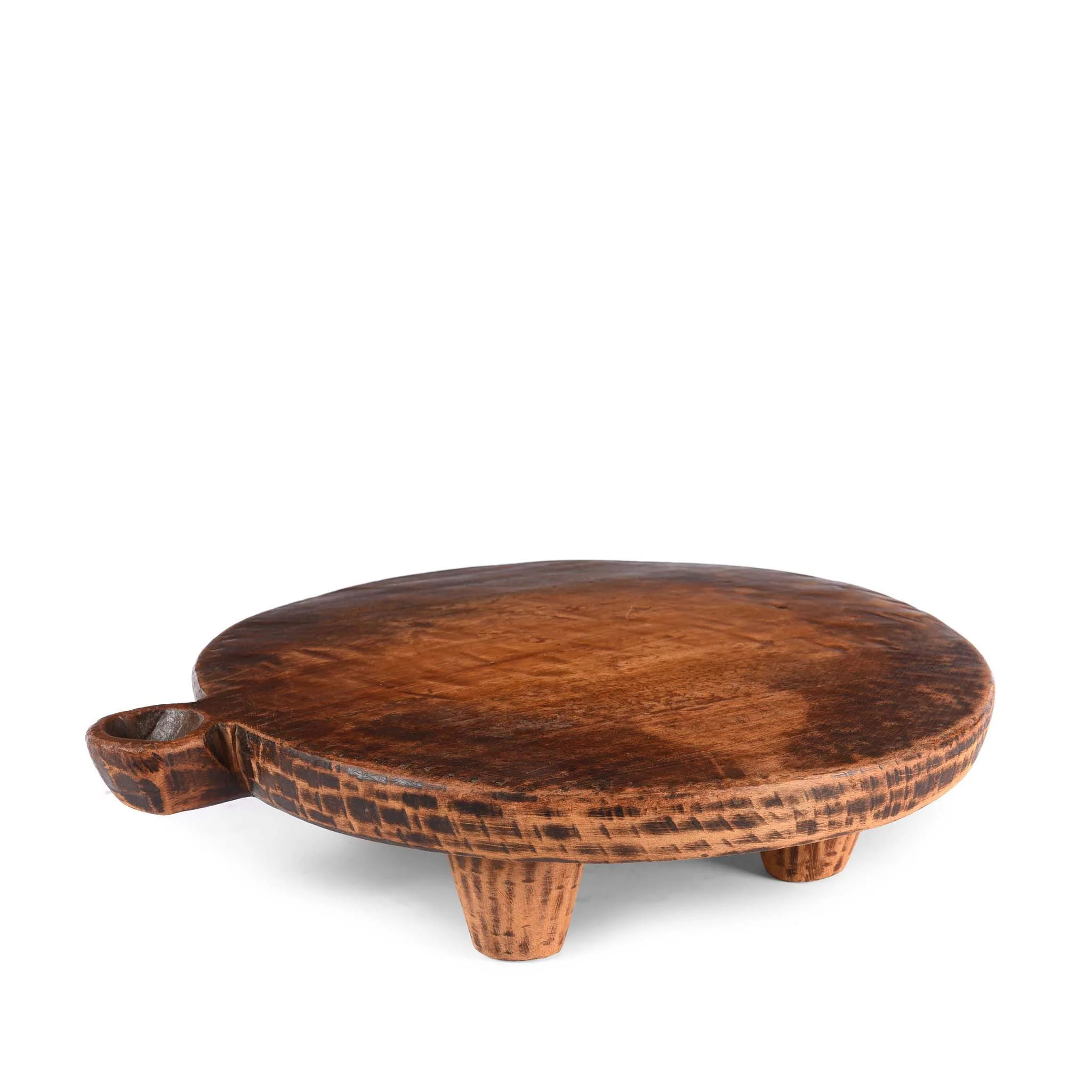 Carved Teak Chapatti Board From Banswara Tribal Region - Ca 1920's - Image 3