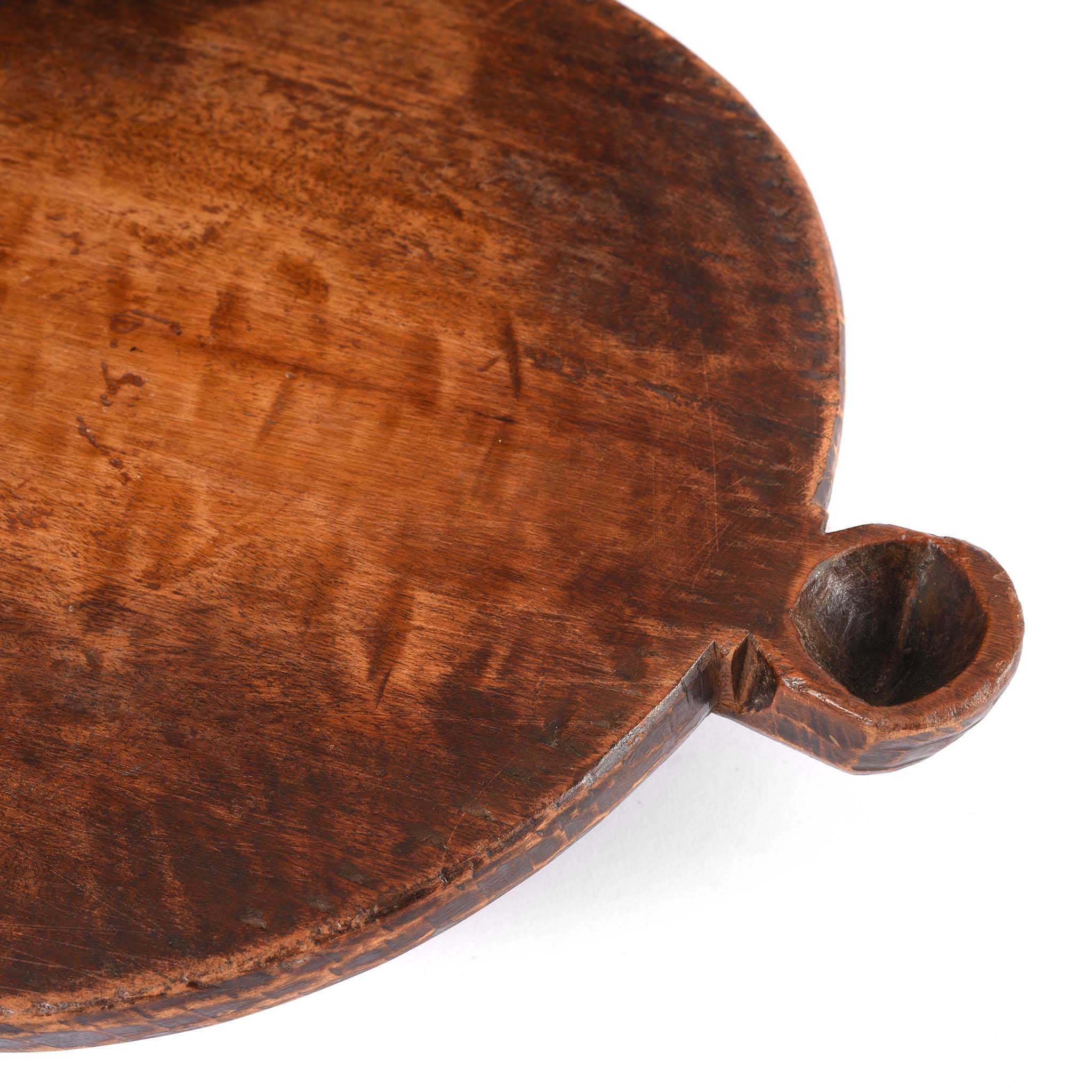 Carved Teak Chapatti Board From Banswara Tribal Region - Ca 1920's - Image 4