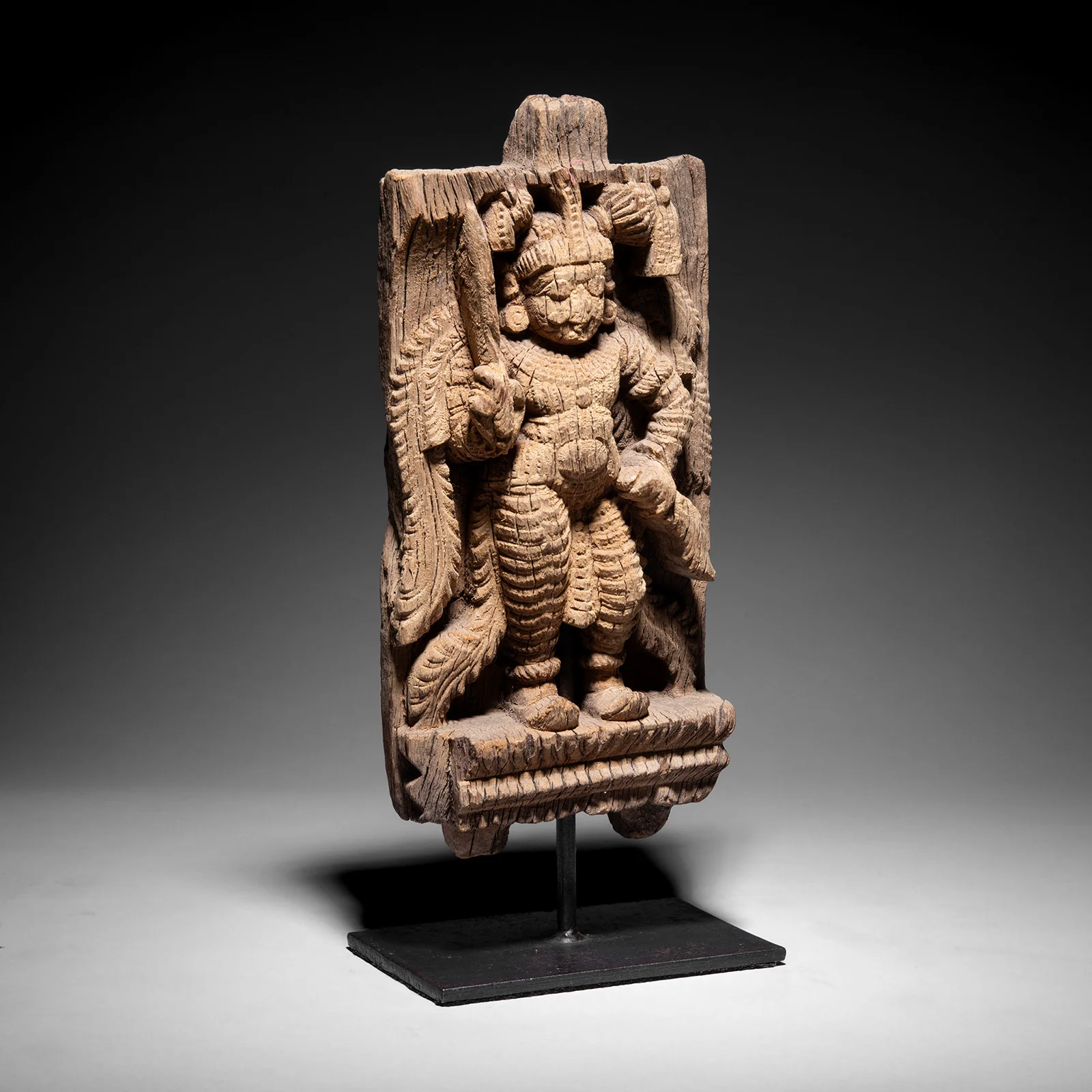 Teak Chariot Carving From Tamil Nadu - 19th Century