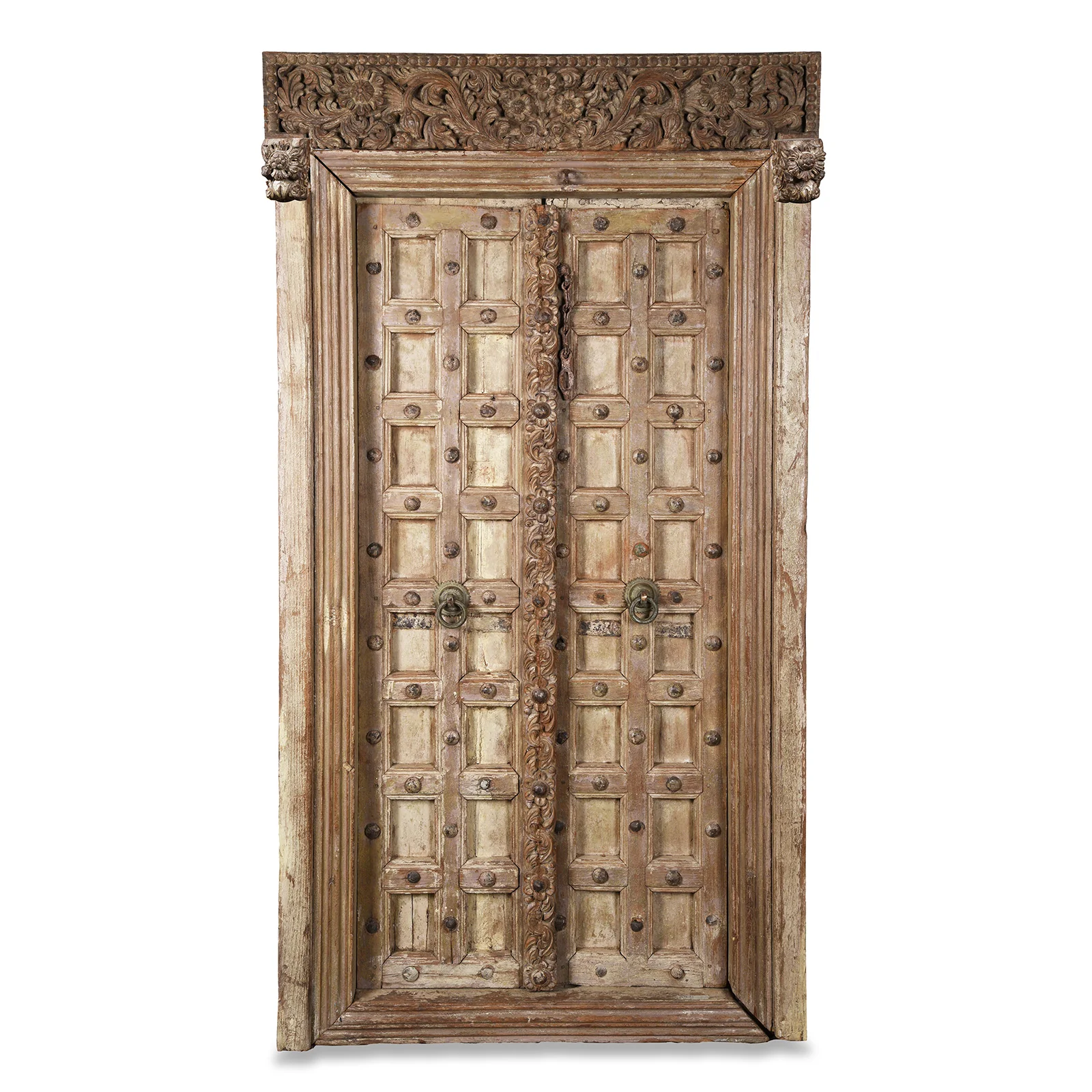 Carved Teak Door & Frame From Kutch - 19th Century - Image 2
