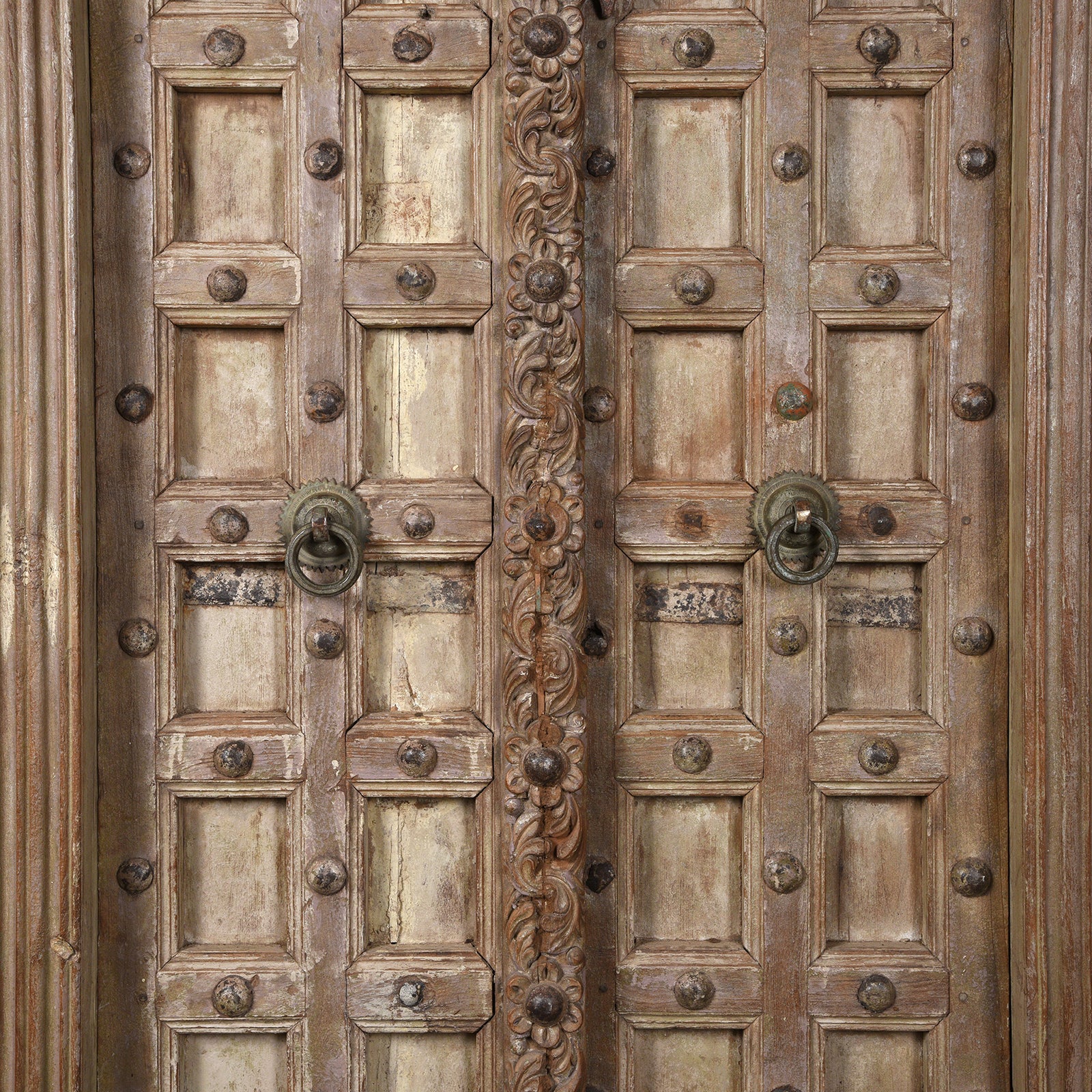 Carved Teak Door & Frame From Kutch - 19th Century - Image 3
