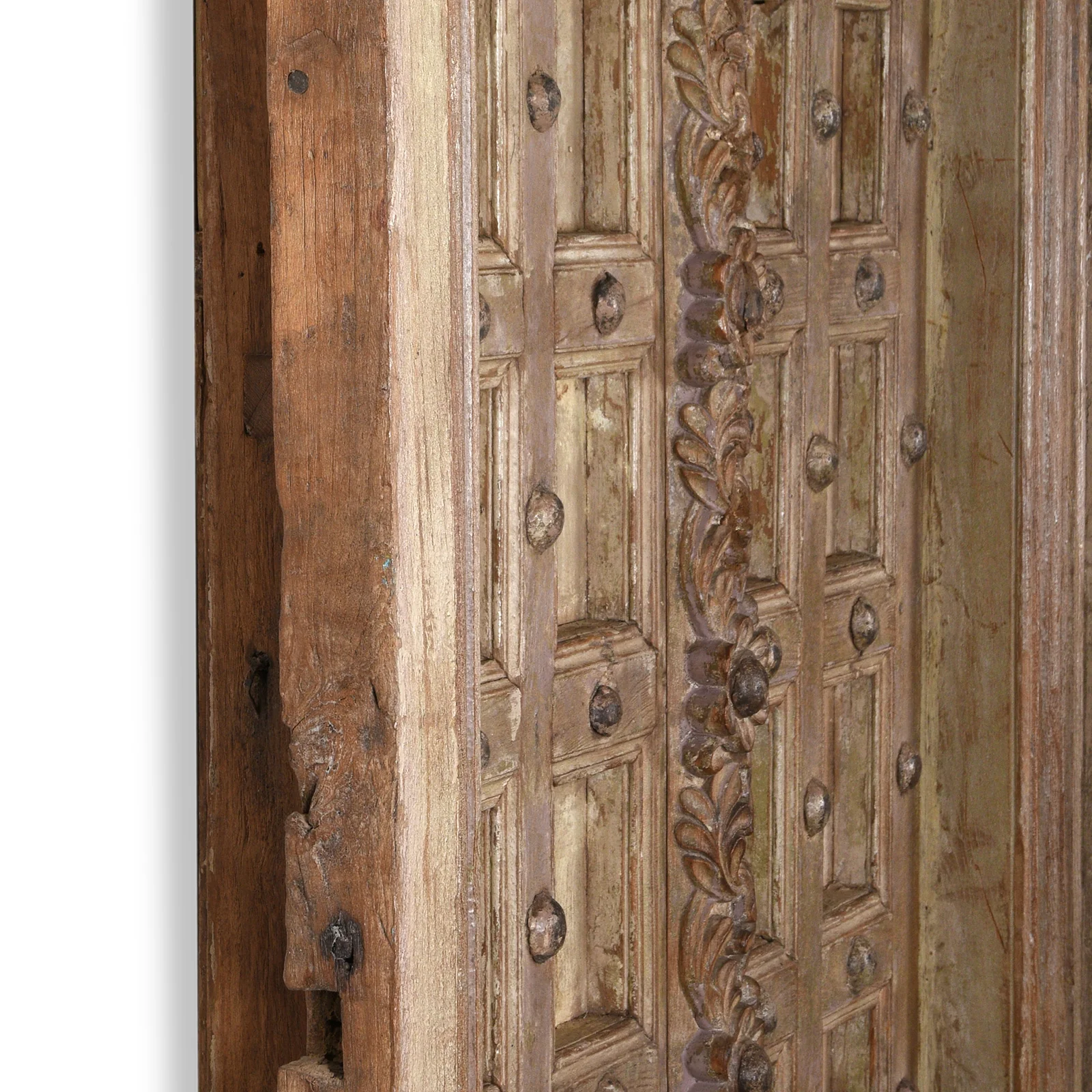 Carved Teak Door & Frame From Kutch - 19th Century - Image 5