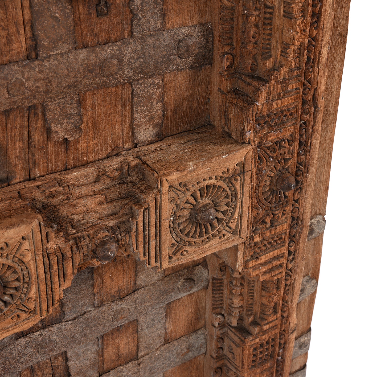 Carved Teak Door From Kutch - 19th Century - Image 3