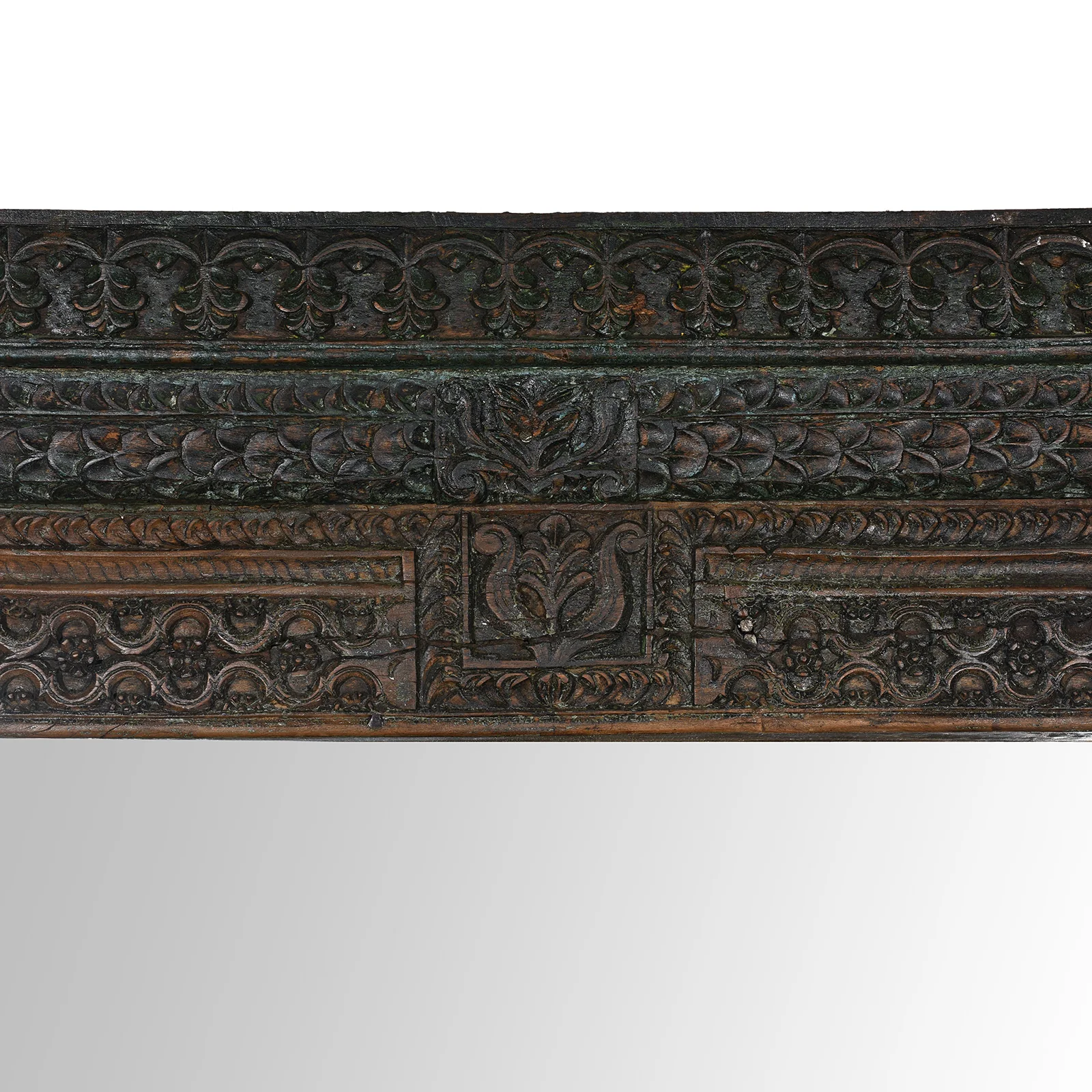 Carved Teak Door Mirror From Andhra Pradesh - 19th Century - Image 4