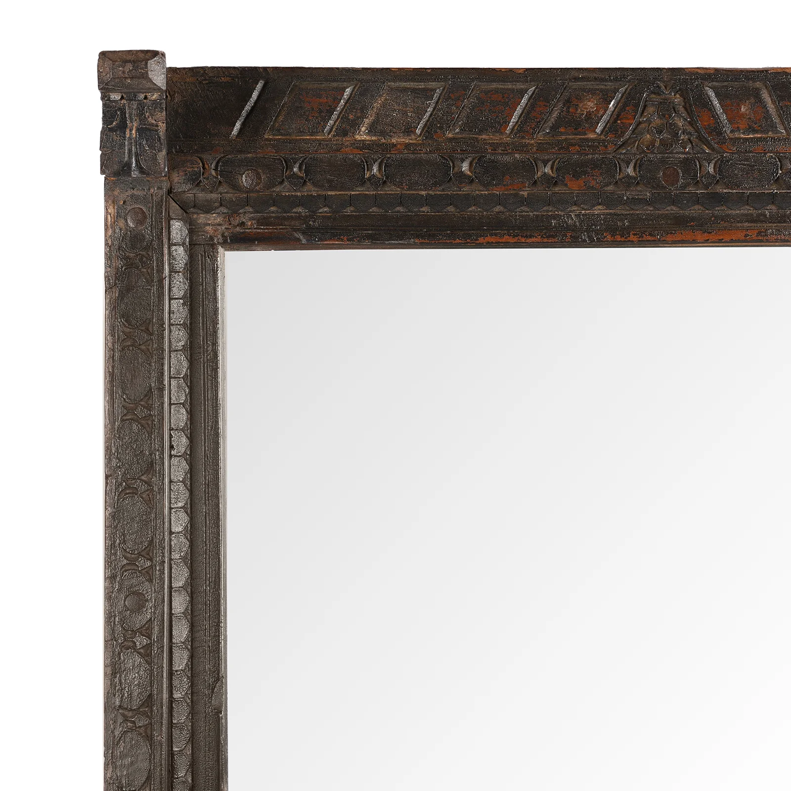 Carved Indian Door Mirror From Nagaur - Ca 1900 - Image 3