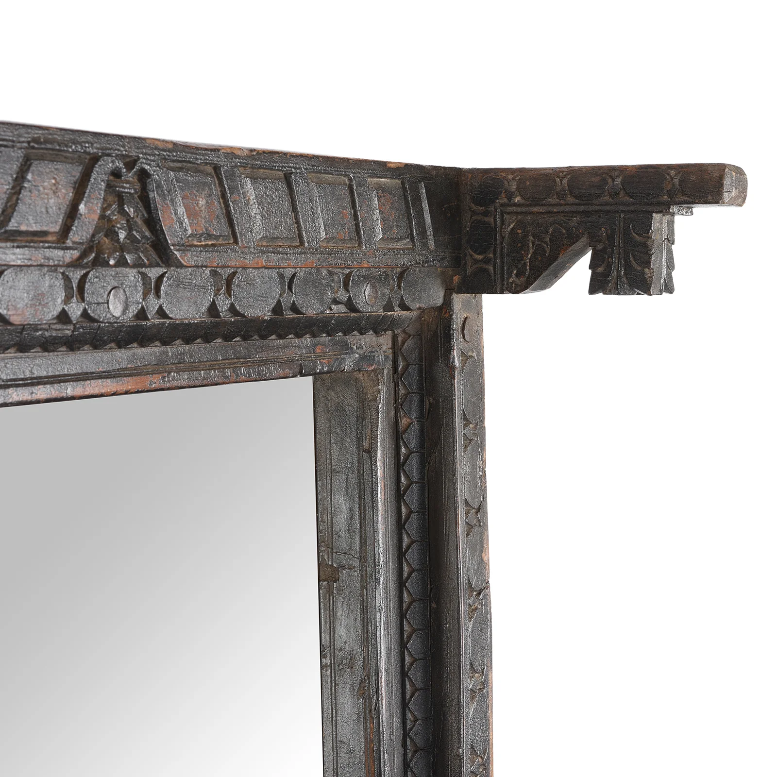 Carved Indian Door Mirror From Nagaur - Ca 1900 - Image 4