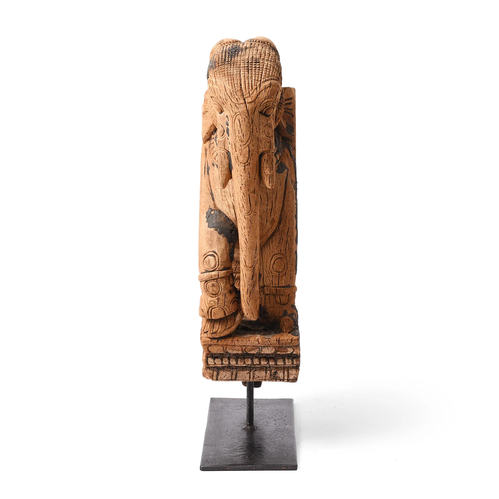 Carved Elephant Corbel From South India - Late 18th Century - Image 7