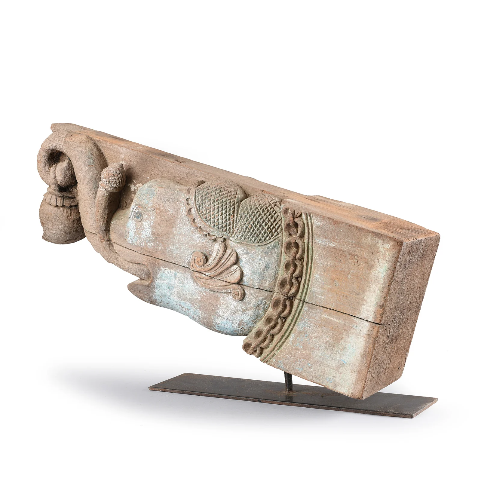 Carved Teak Elephant Corbel From Andhra Pradesh - 19th Century - Image 3