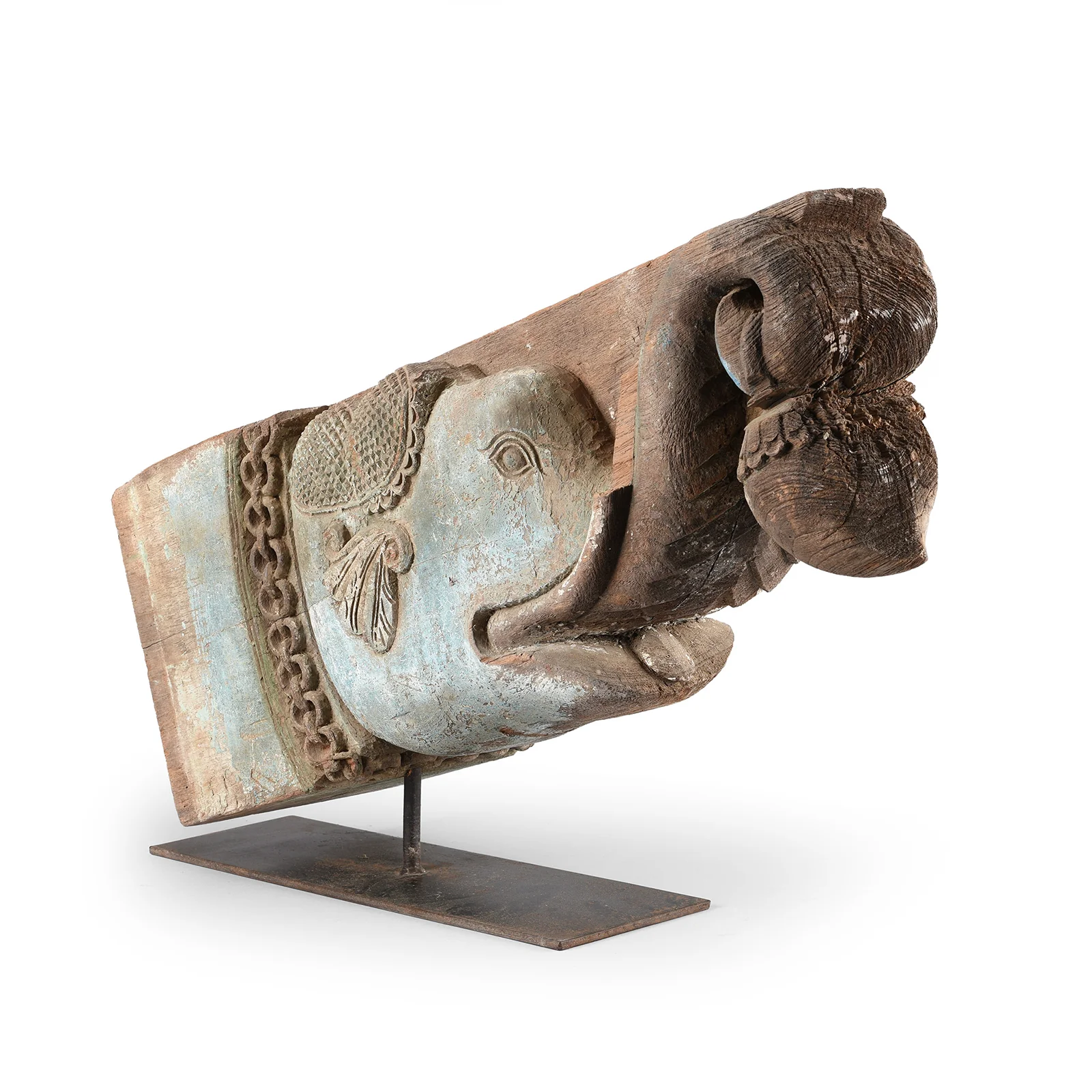 Carved Teak Elephant Corbel From Andhra Pradesh - 19th Century - Image 4