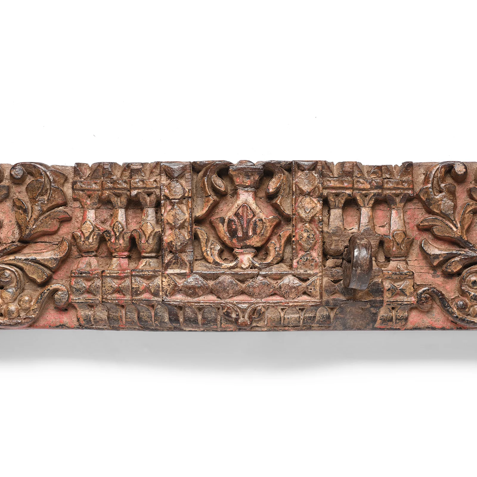 Carved Teak Elephant Lintel Panel From Gujarat - 19th Century - Image 2