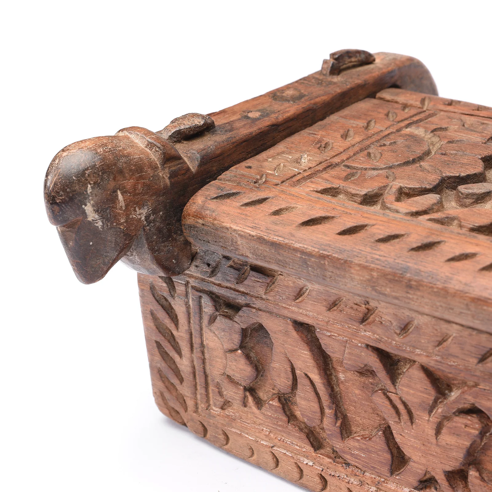 Carved Teak Harpa Box From Southern Rajasthan - Ca 1920's - Image 2