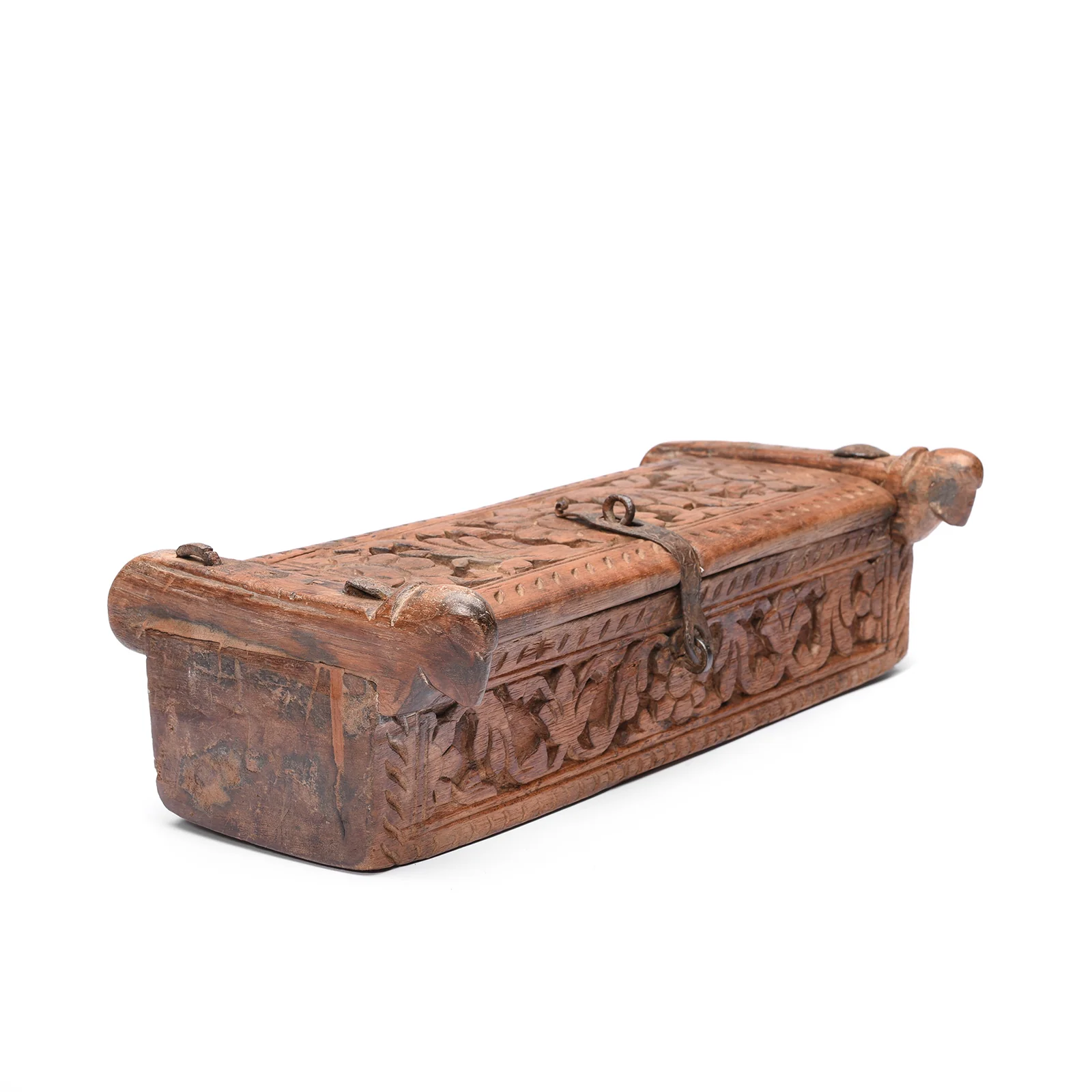 Carved Teak Harpa Box From Southern Rajasthan - Ca 1920's - Image 3
