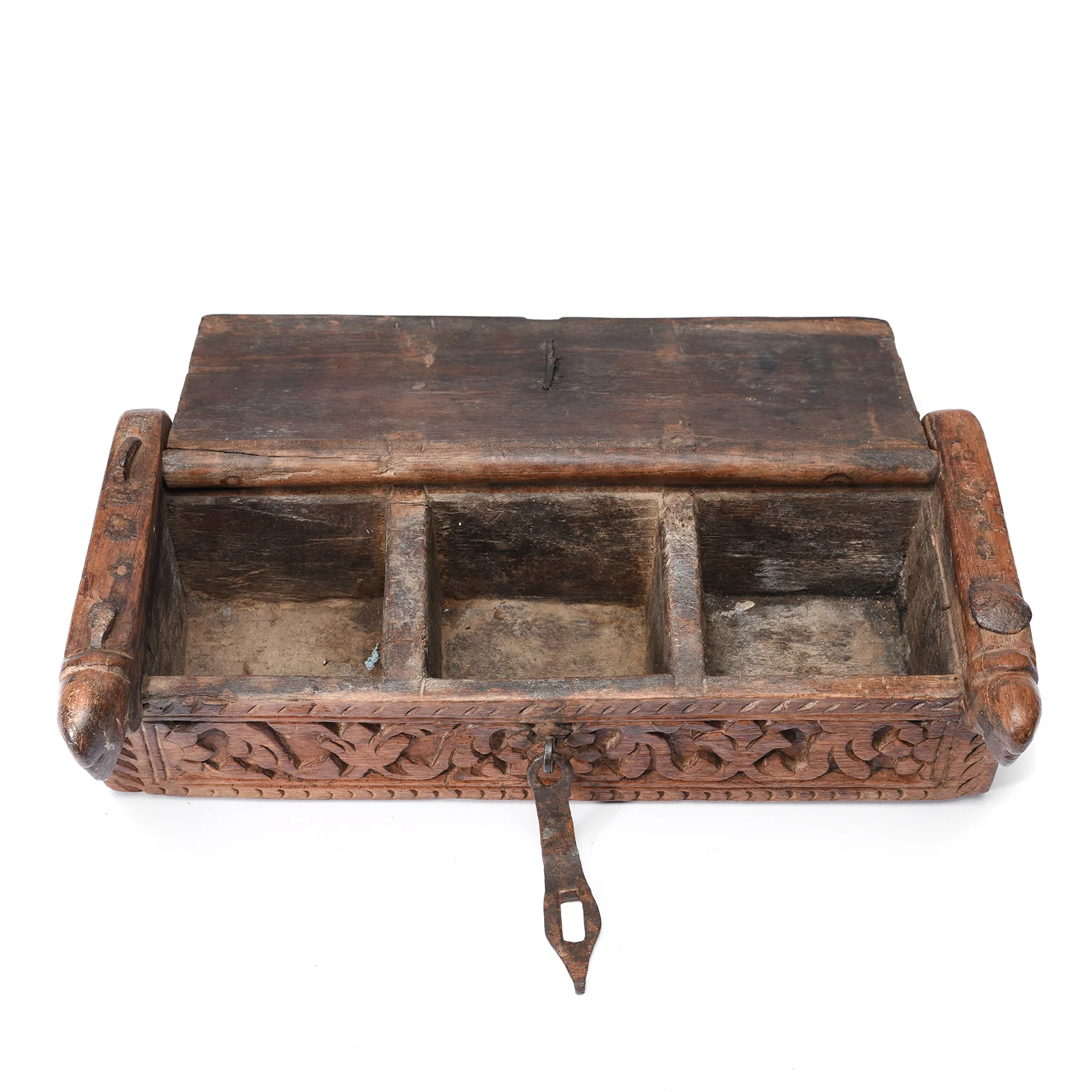 Carved Teak Harpa Box From Southern Rajasthan - Ca 1920's - Image 4