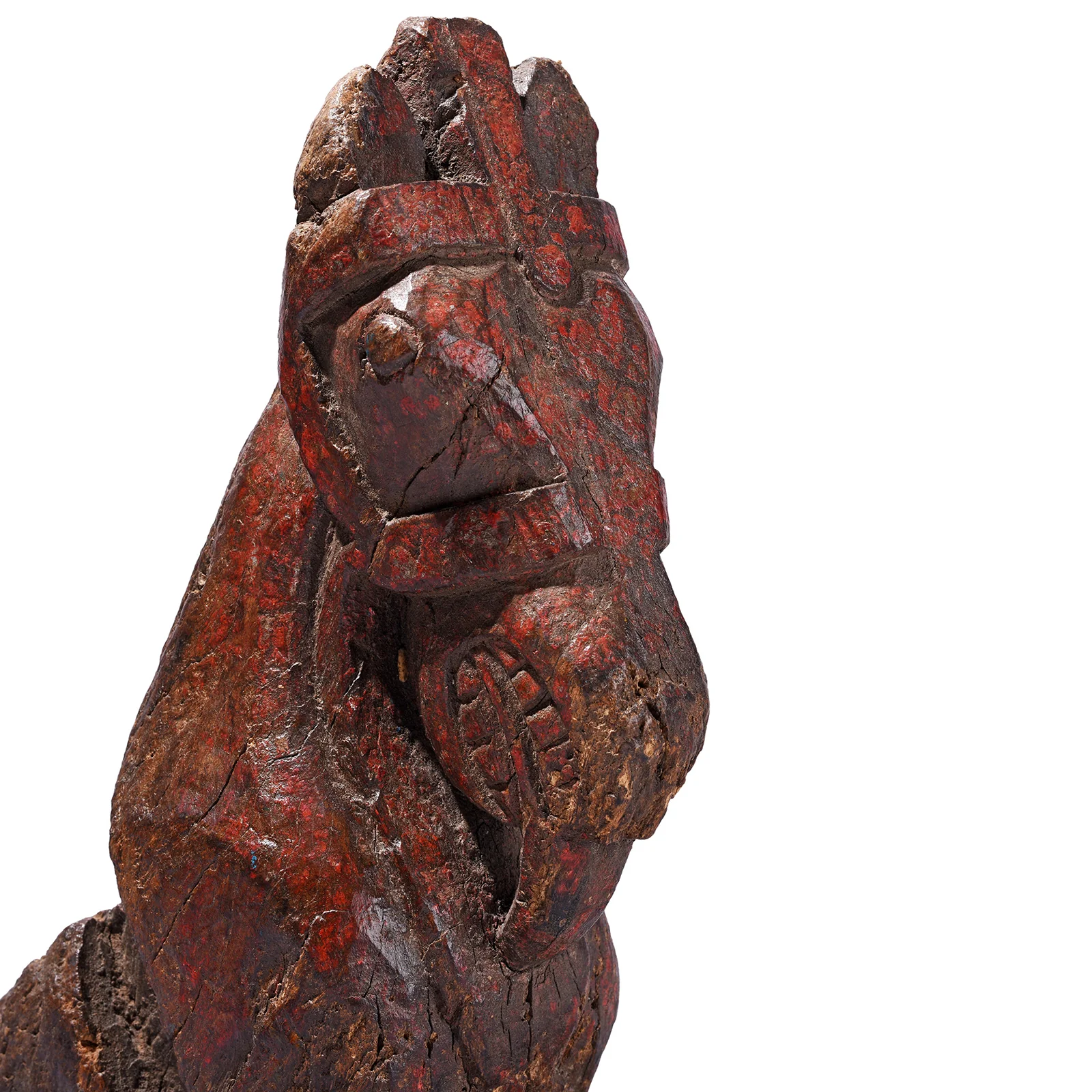 Painted Horse Head Corbel On Stand - 19th Century - Image 3