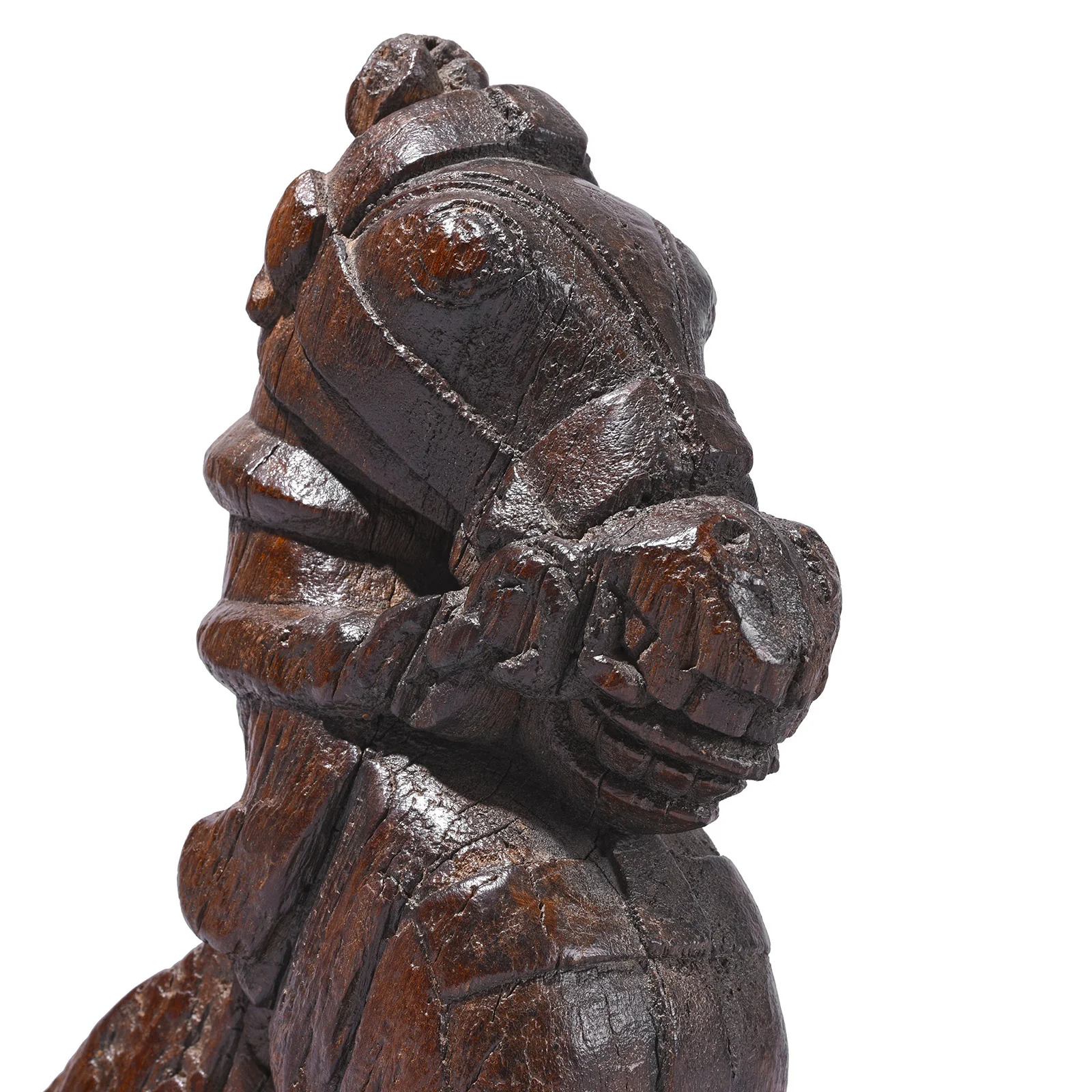 Carved Teak Horse Head Corbel On Stand From Gujarat - 19th Century - Image 2