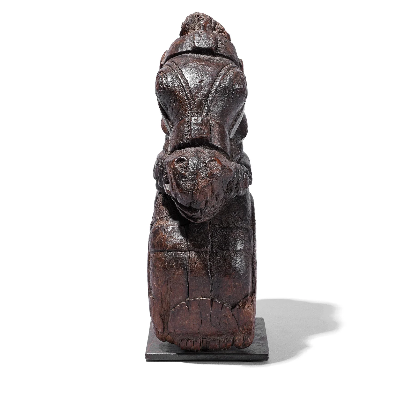 Carved Teak Horse Head Corbel On Stand From Gujarat - 19th Century - Image 3