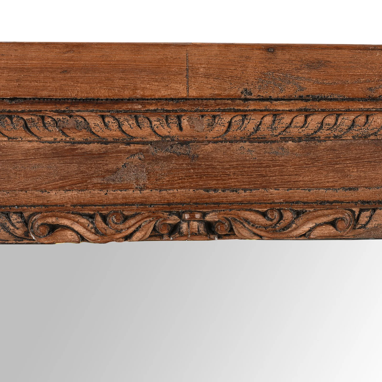 Carved Teak Indian Window Mirror - 19th Century - Image 4