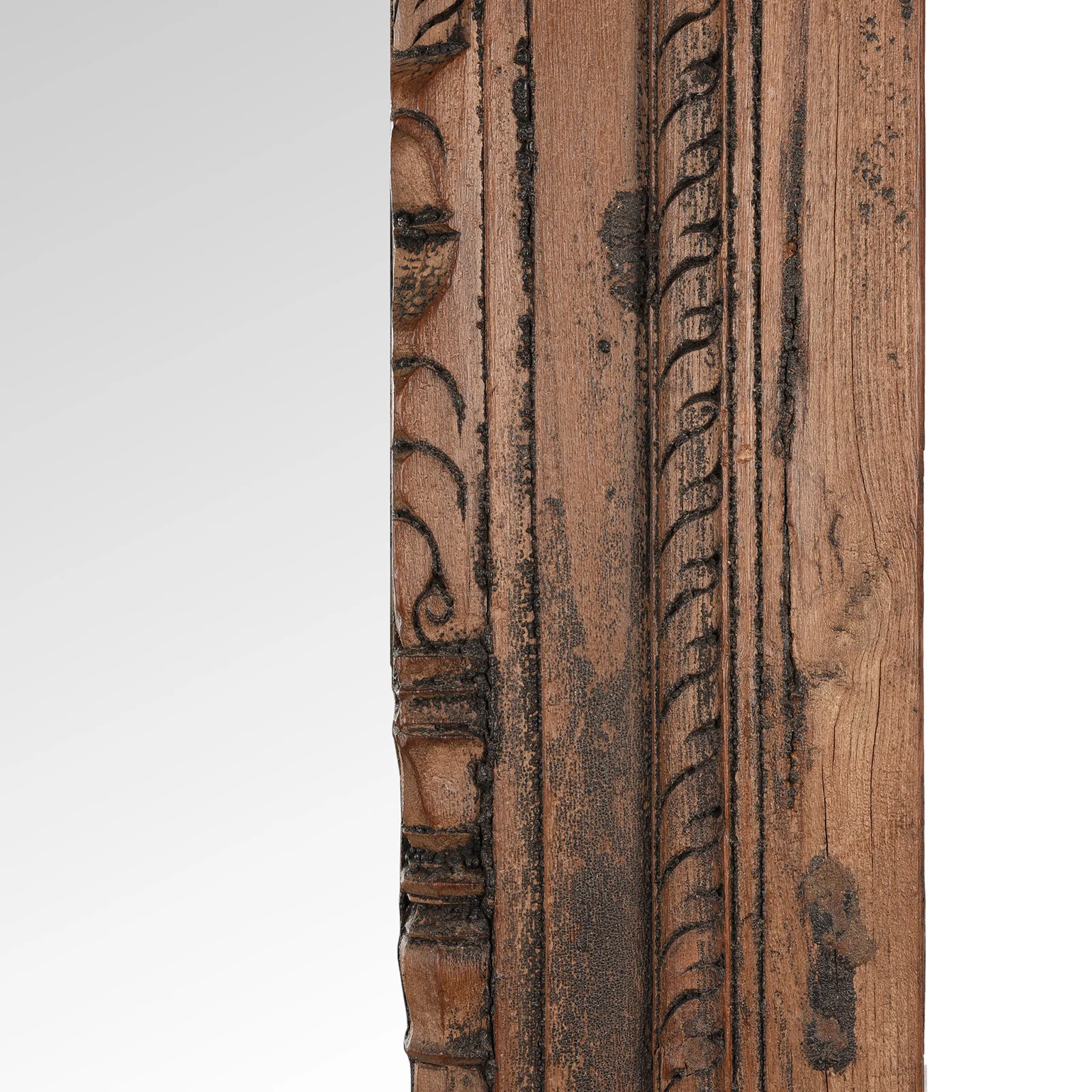 Carved Teak Indian Window Mirror - 19th Century - Image 5