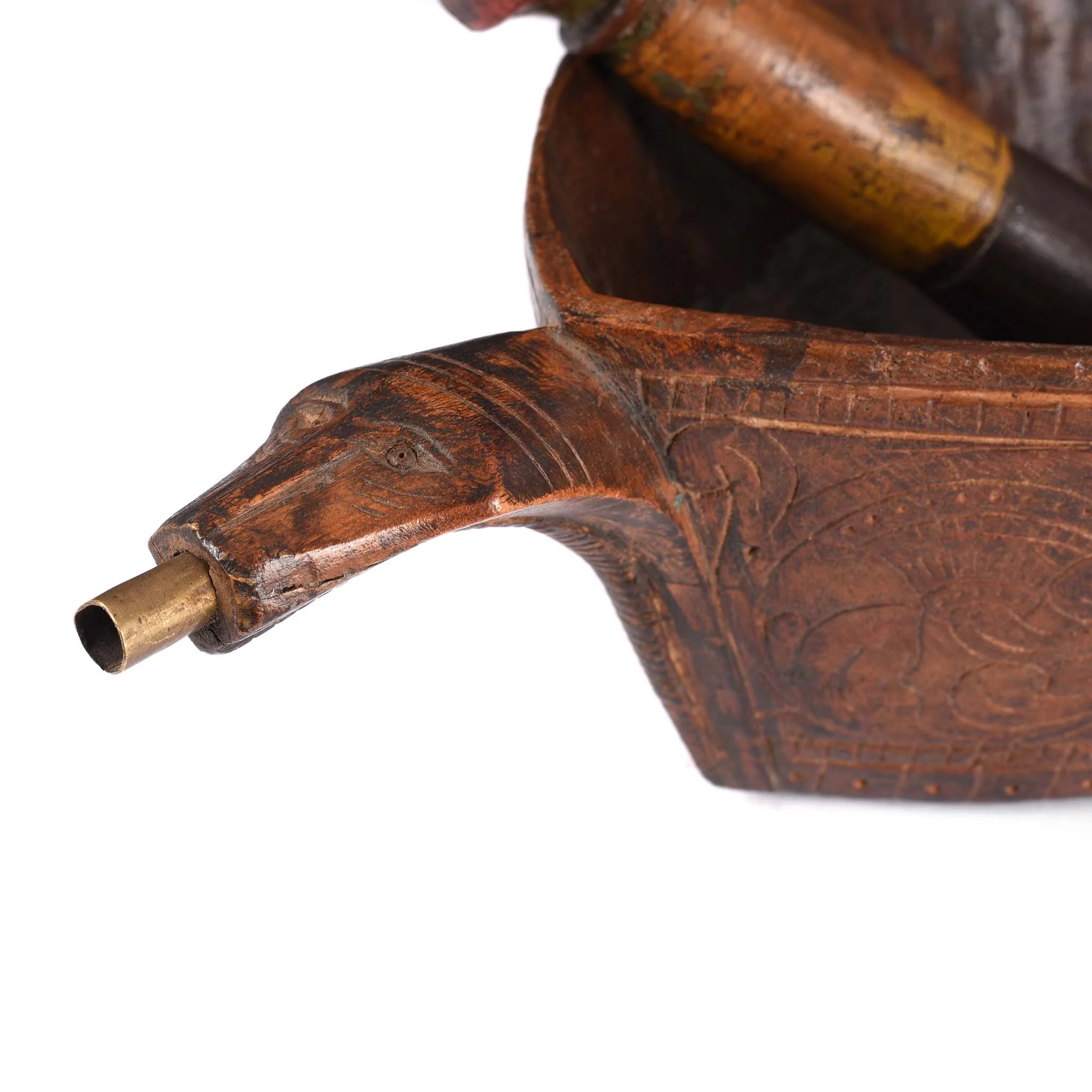Carved Teak Opium Grinder -19thC - Image 4
