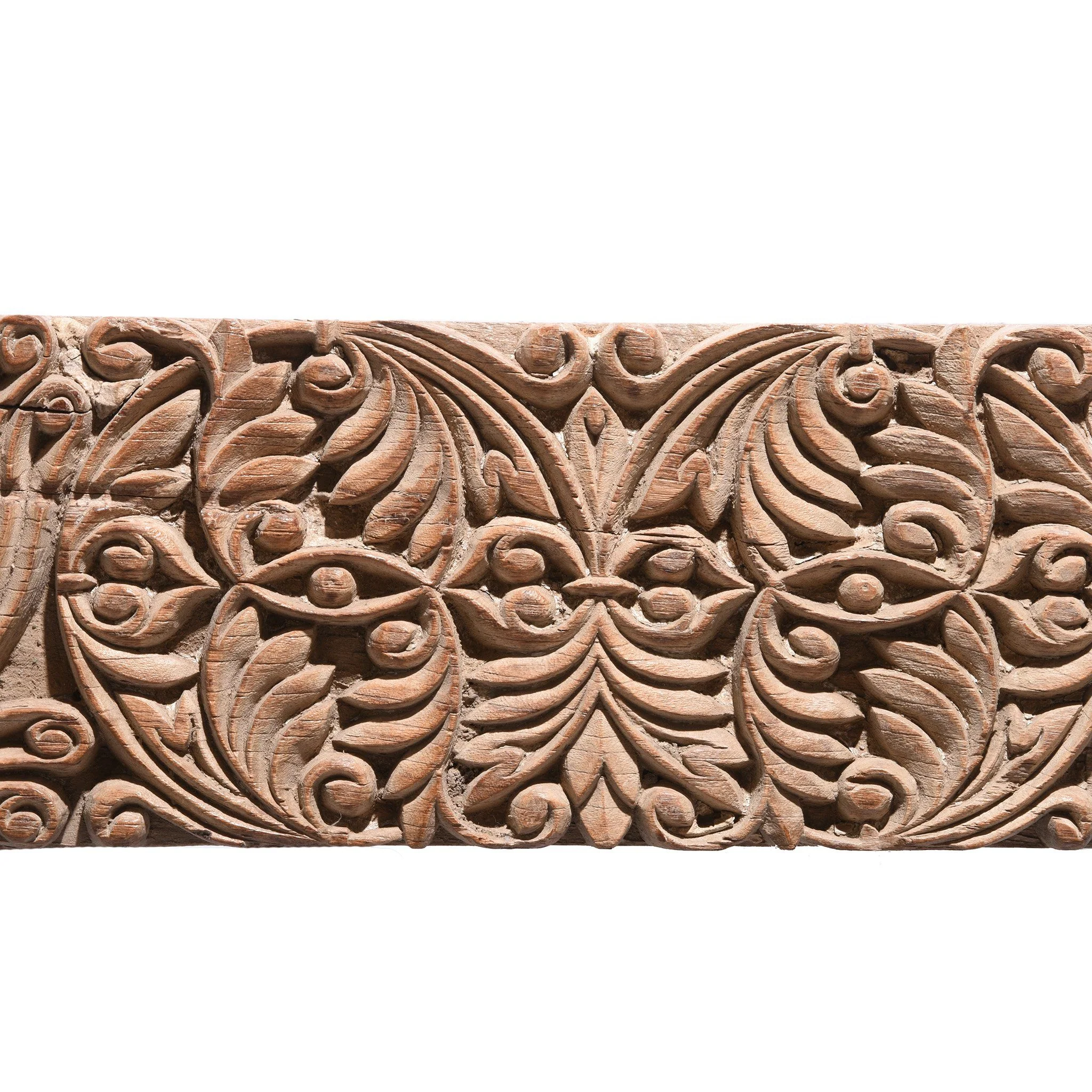 Carved Teak Lintel Panel From Andra Pradesh - 18thC - Image 3