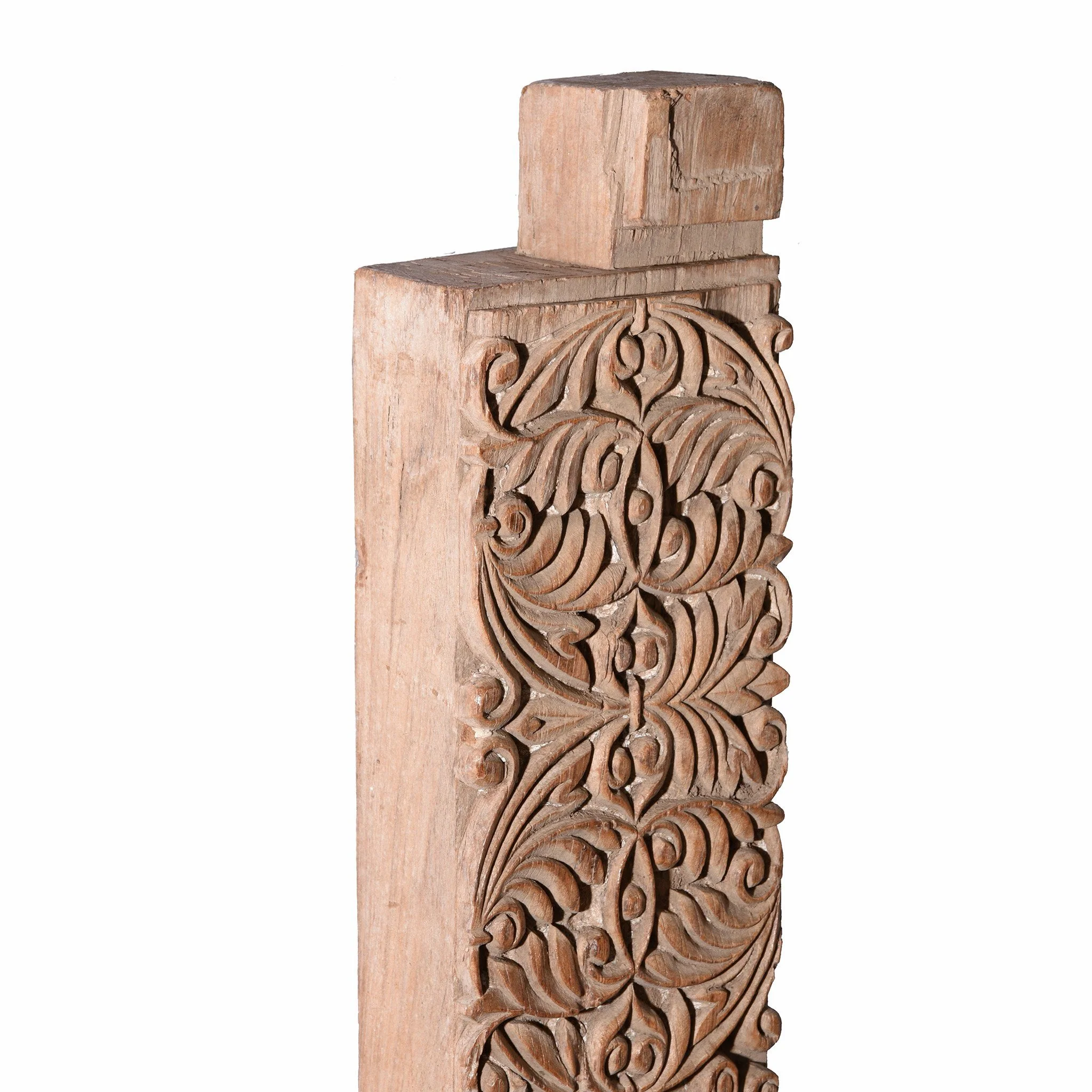 Carved Teak Lintel Panel From Andra Pradesh - 18thC - Image 5
