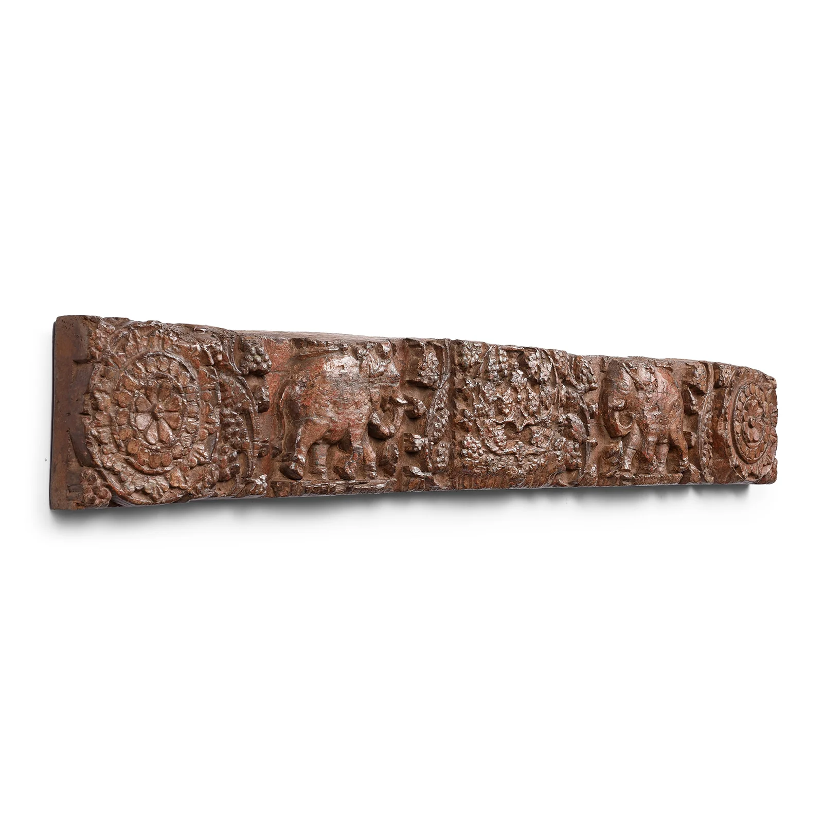 Carved Teak Lintel Panel From Gujarat - 19th Century - Image 3