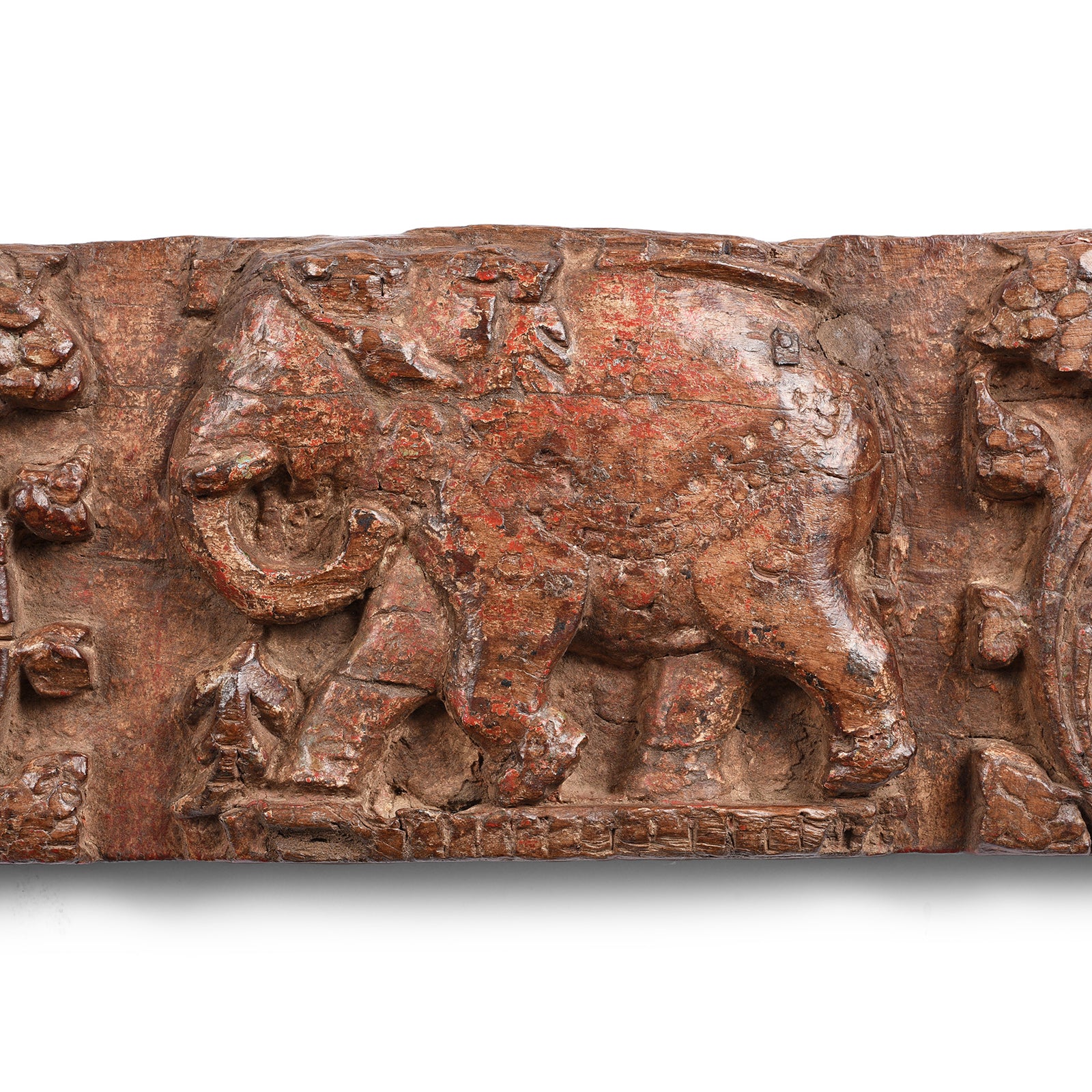 Carved Teak Lintel Panel From Gujarat - 19th Century - Image 5