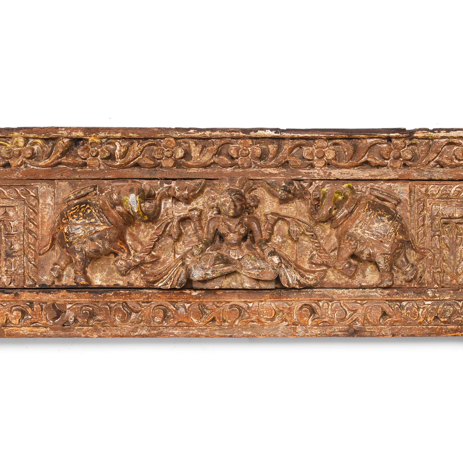 Carved Lintel Panel Of Ganesh & Gajalaxmi From Gujarat - 18thC - Image 4