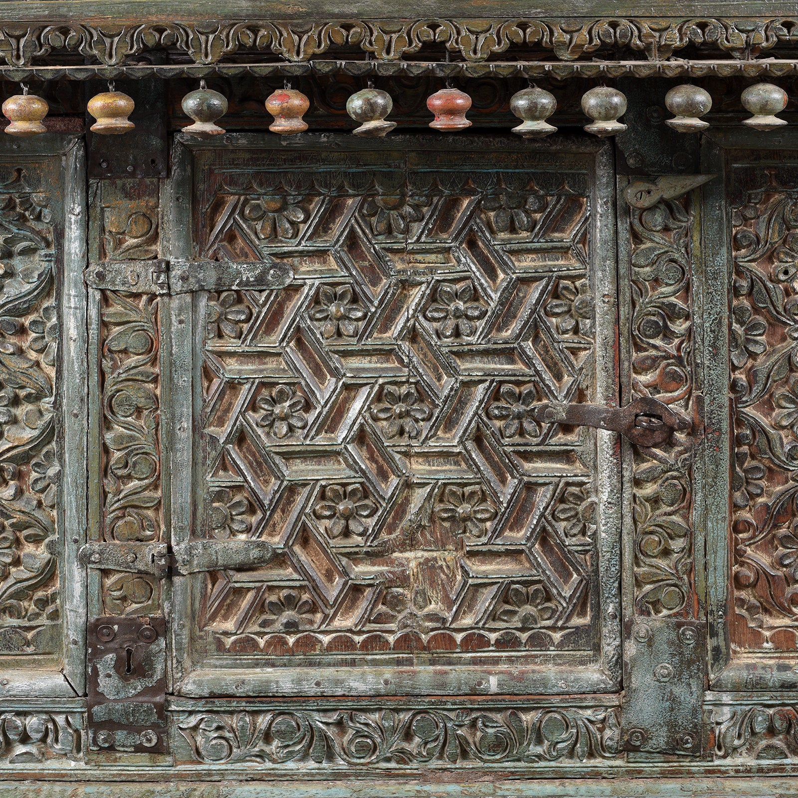 Carved Rapjut Majus Dowry Chest From Gujarat - 19thC - Image 8