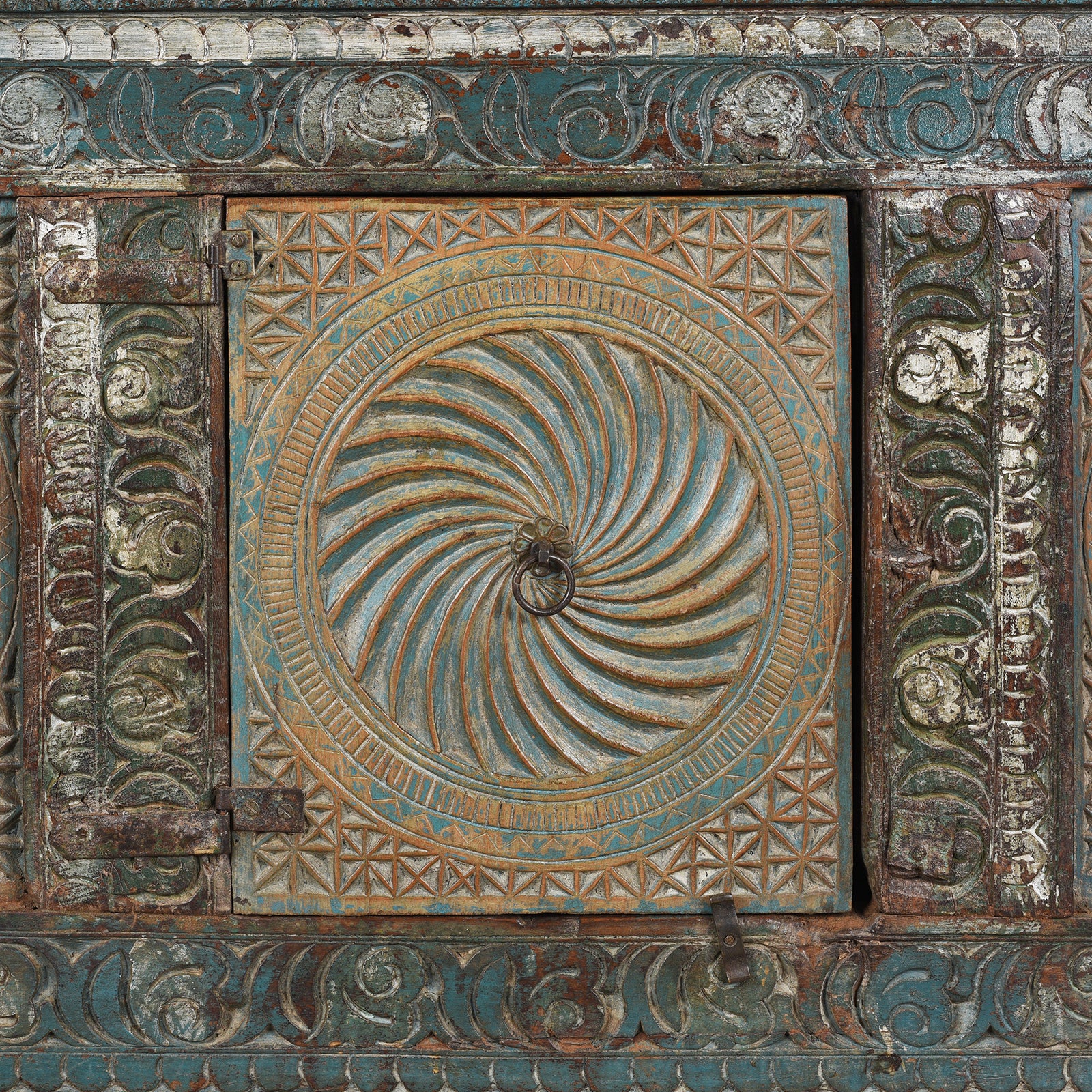 Carved Teak Majus Dowry Chest From Gujarat - 19th Century - Image 3