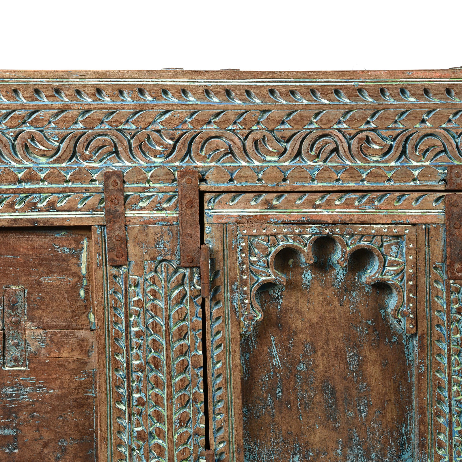 Carved Teak Majus Dowry Chest From Banswara - 19th Century - Image 13