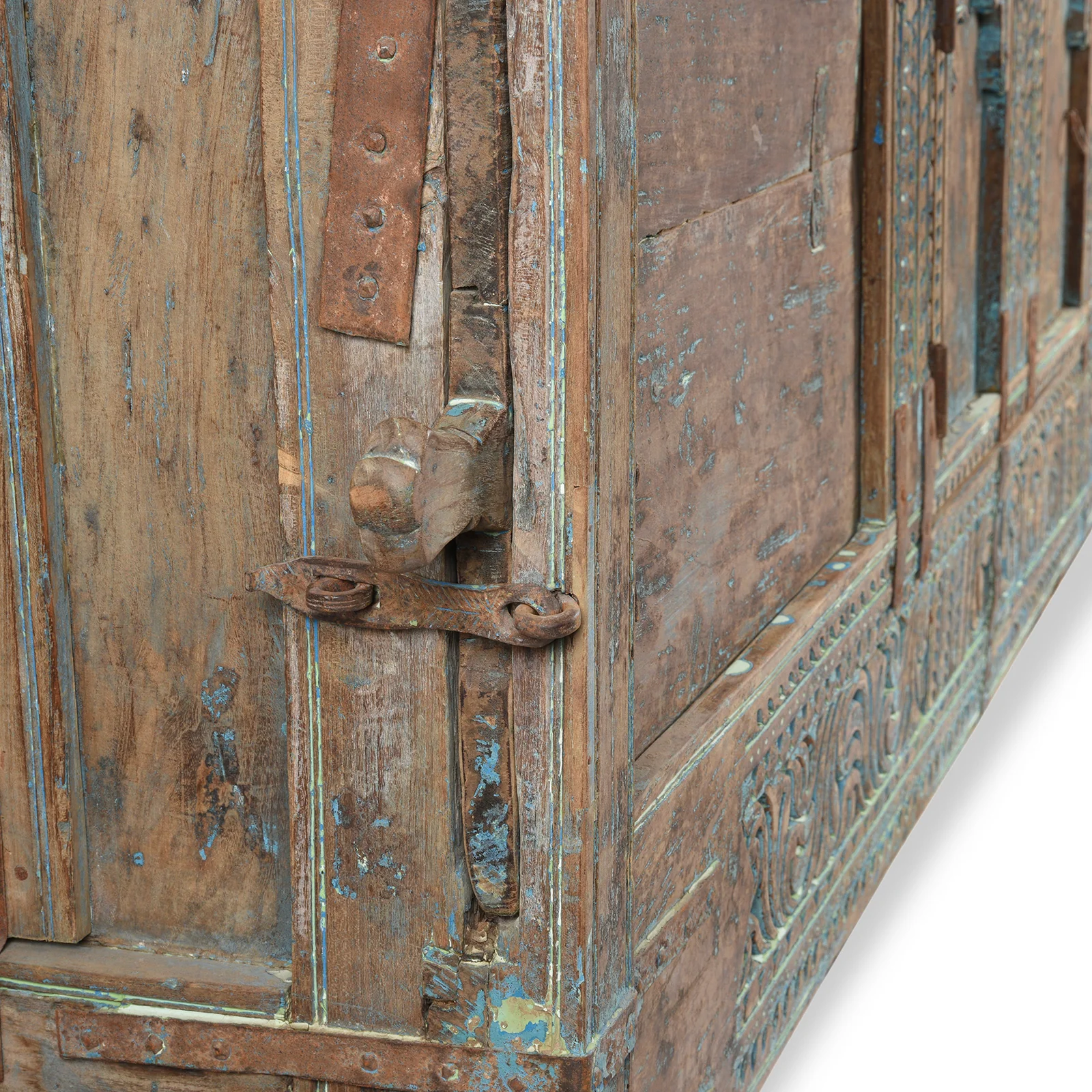 Carved Teak Majus Dowry Chest From Banswara - 19th Century - Image 18