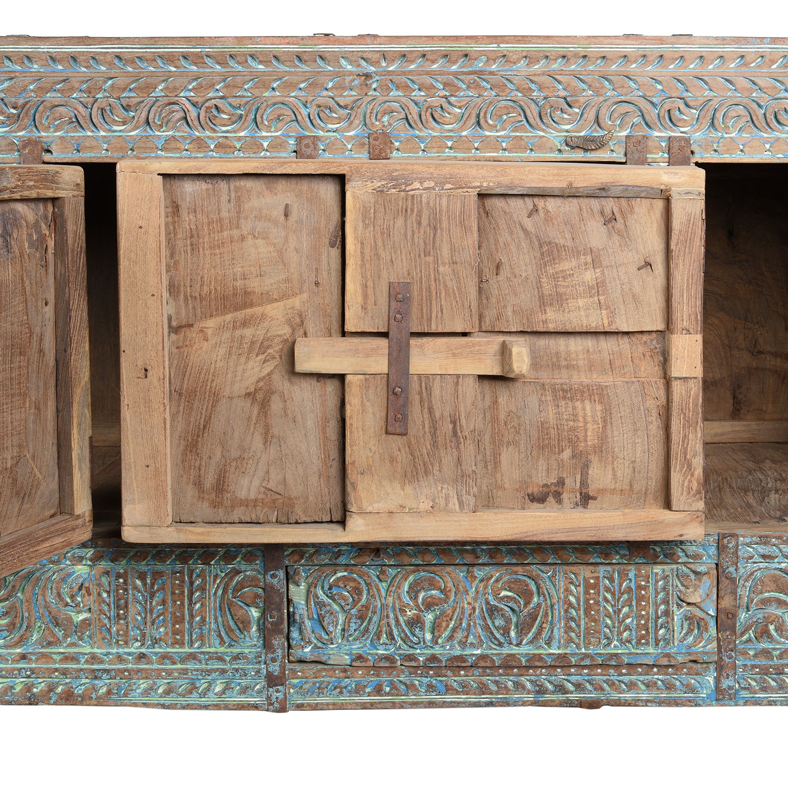 Carved Teak Majus Dowry Chest From Banswara - 19th Century - Image 19