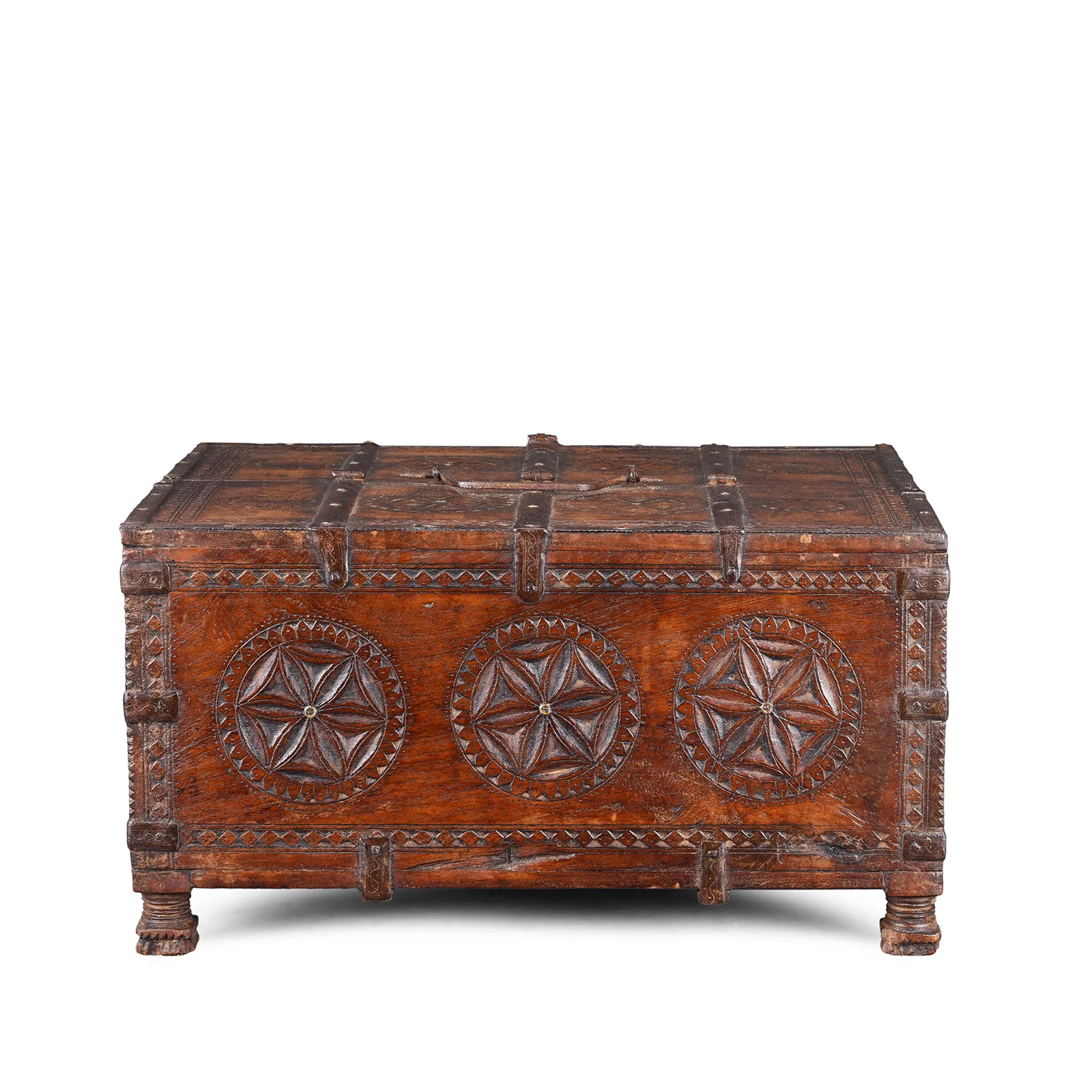 Chip Carved Merchants Box From Ramgargh - 18th Century - Image 7