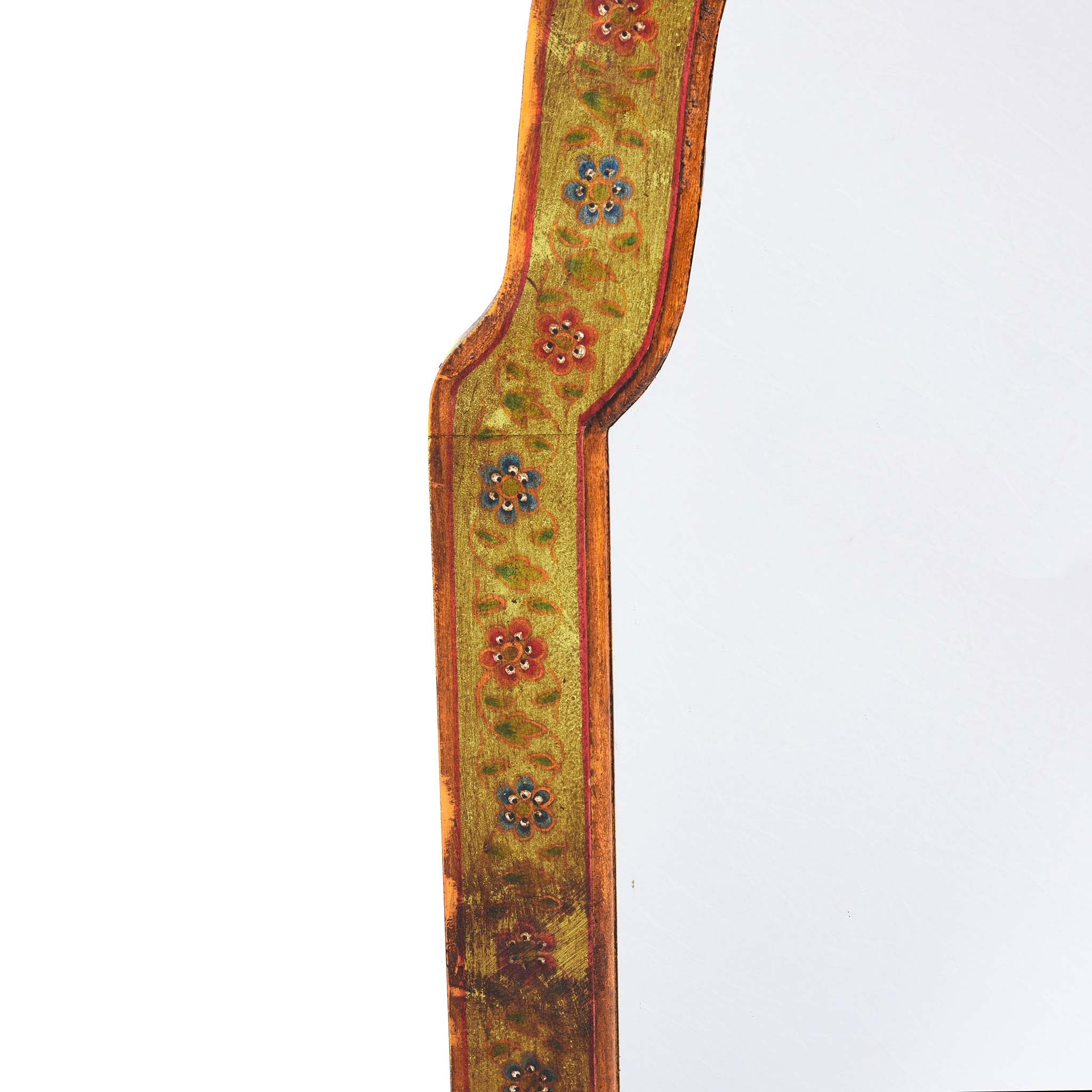 Carved Teak Mihrab Mirror With Traditional Painting - Image 4