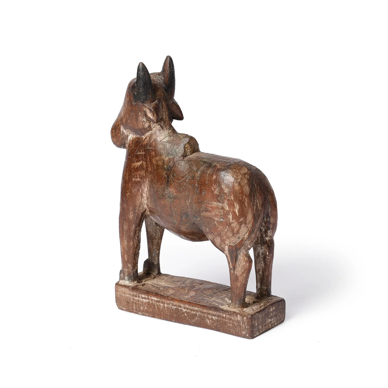 Carved Teak Nandi Bull Toy From Andhra Pradesh - Ca 1920 - Image 5